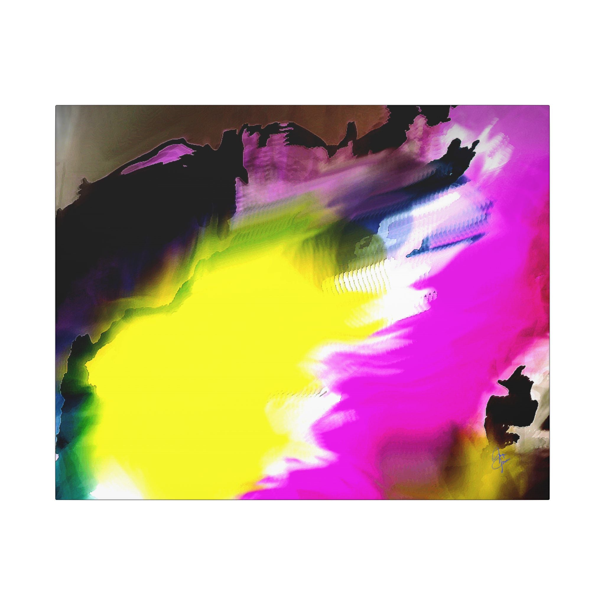 Abstract Color Splash Matte Canvas Wall Art