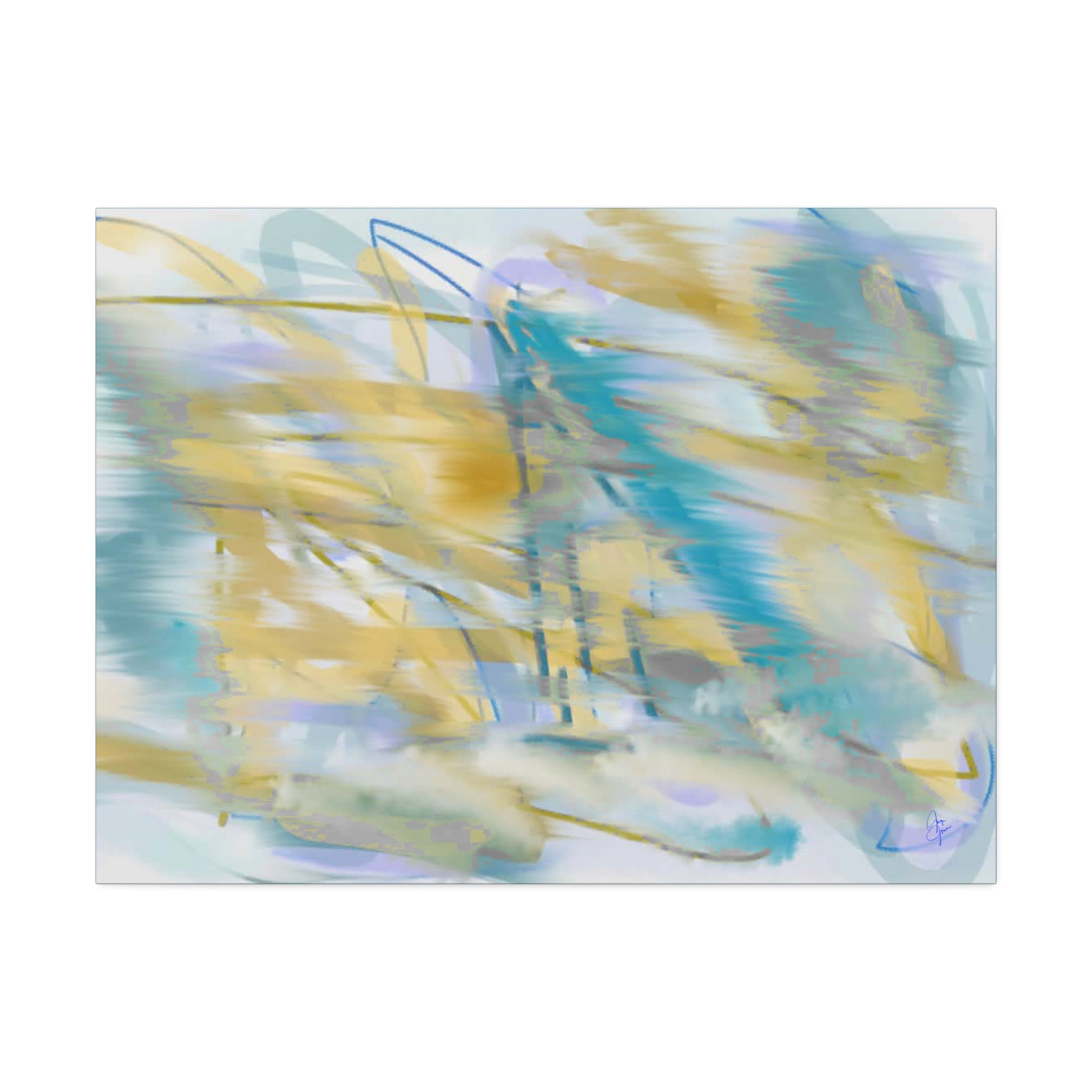 Abstract Coastal Breeze Canvas — Stretched 1.5" Wall Art
