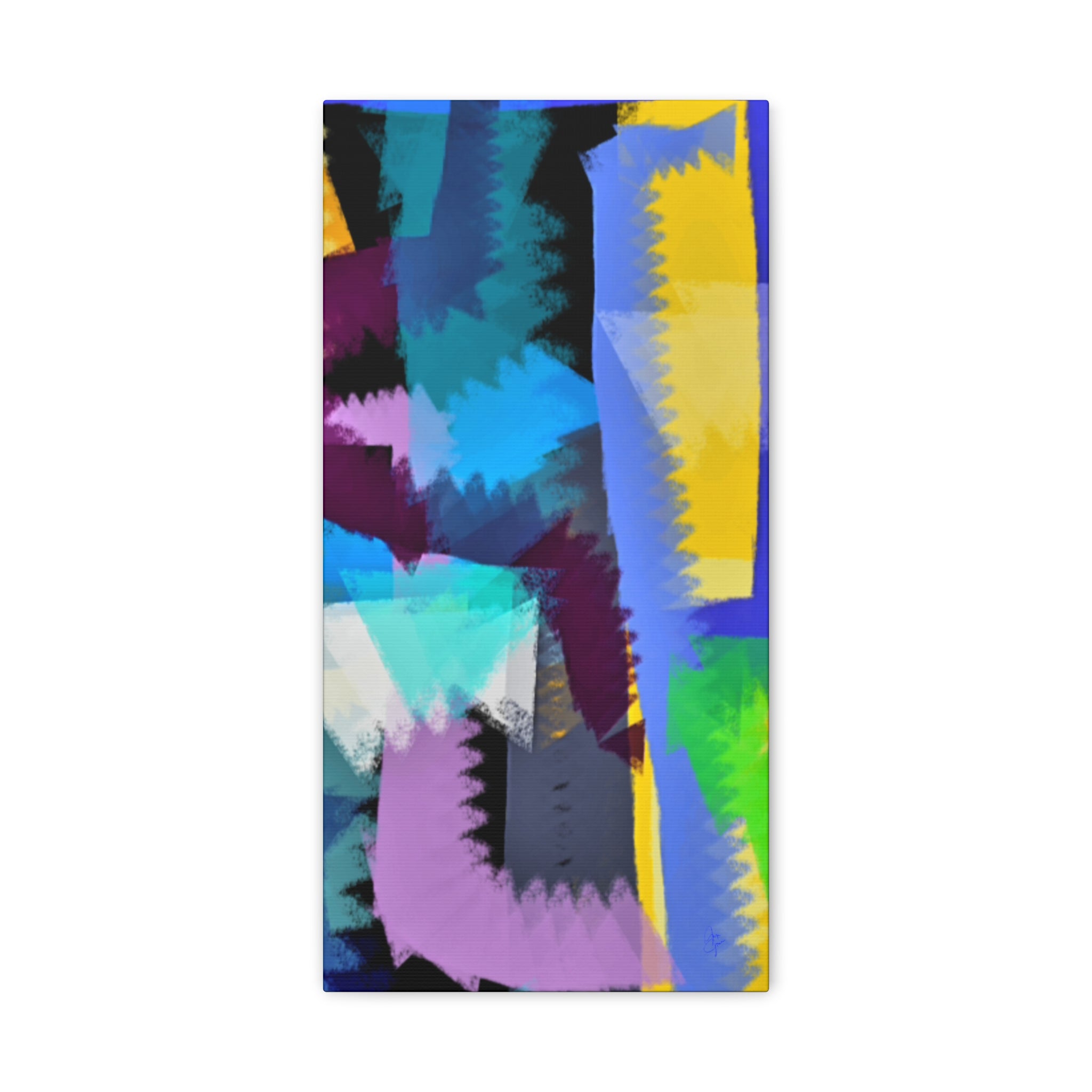 Abstract Color Burst Canvas Print — Vibrant Geometric Wall Art
