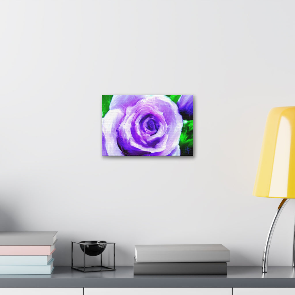 Purple Rose Canvas Print – Stretched 1.5" Floral Wall Art