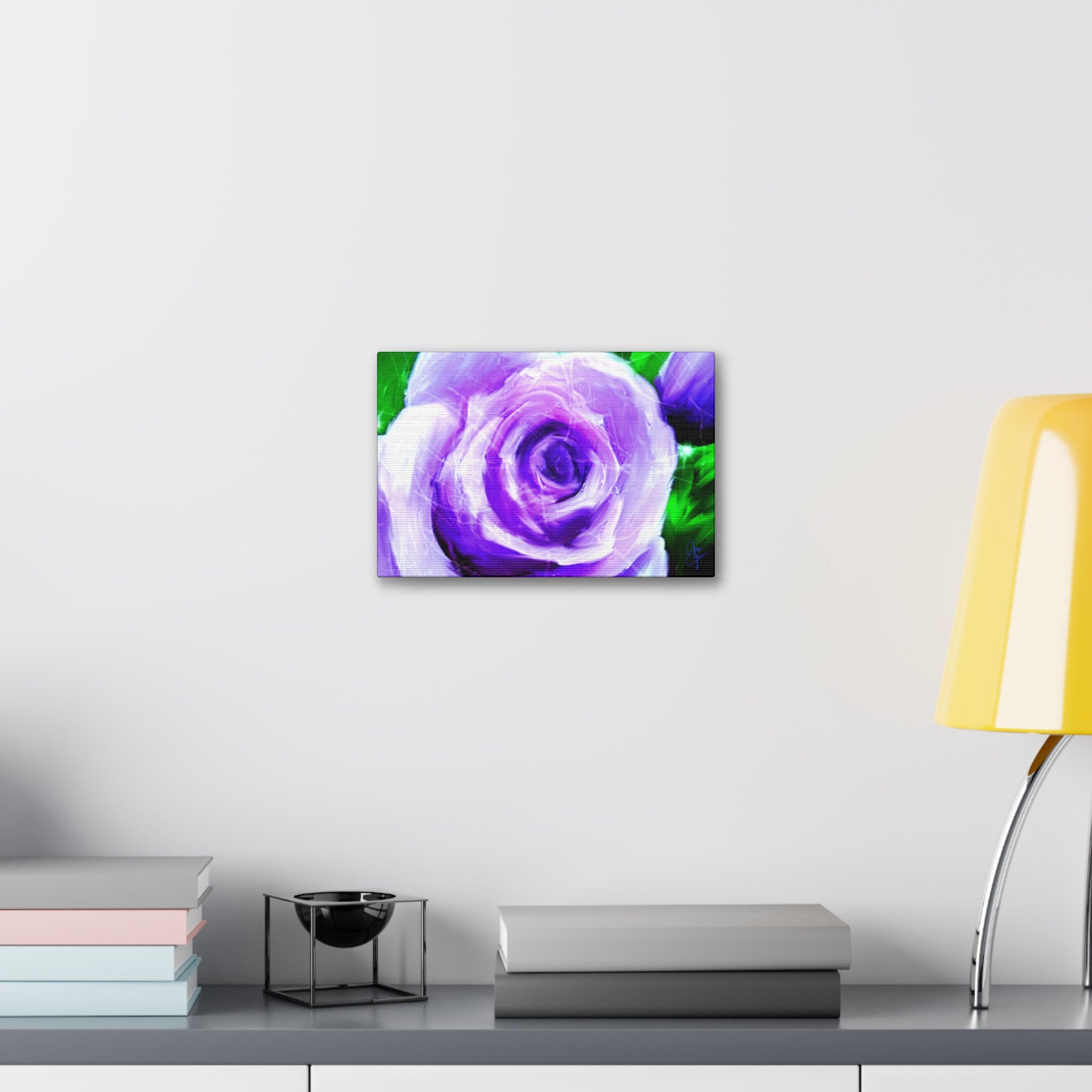 Purple Rose Canvas Print – Stretched 1.5" Floral Wall Art