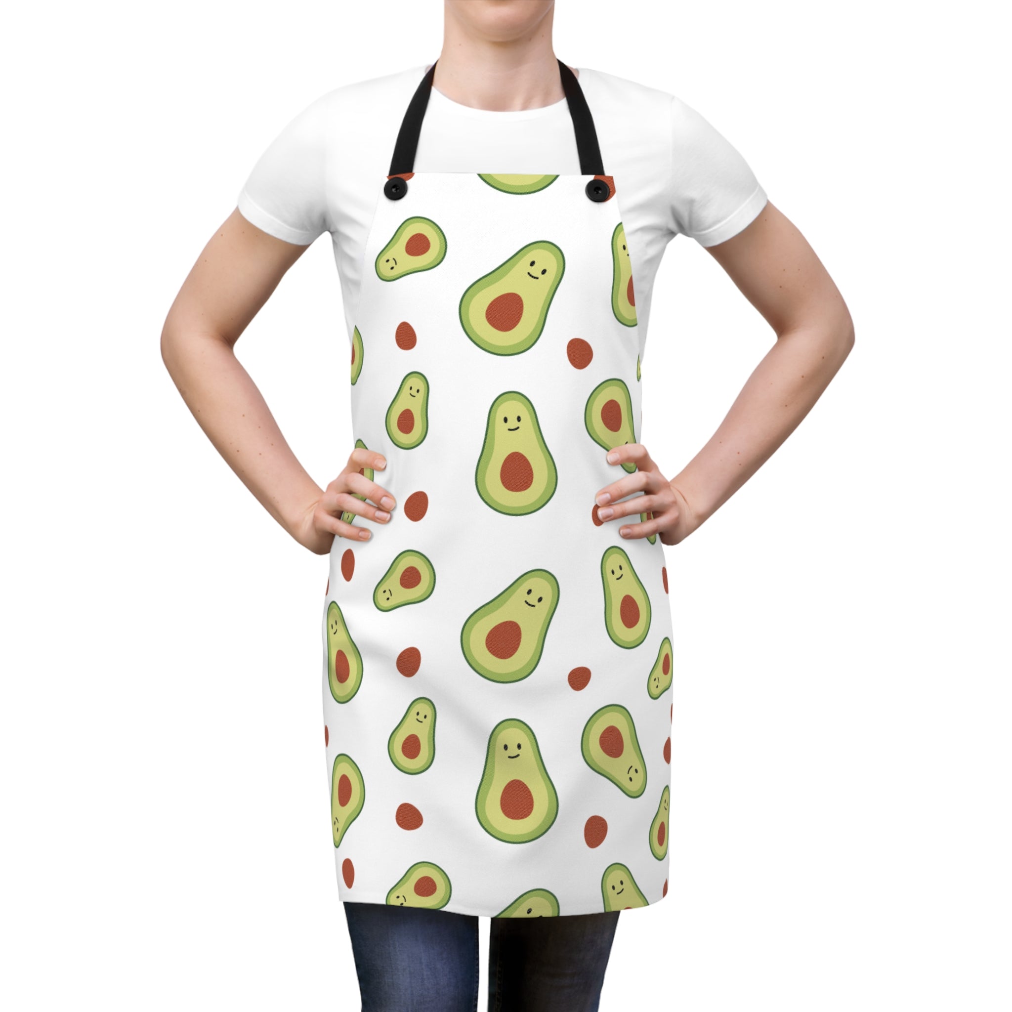 Cute Avocado Print Apron — Fun Kitchen Apron for Cooking & Gift