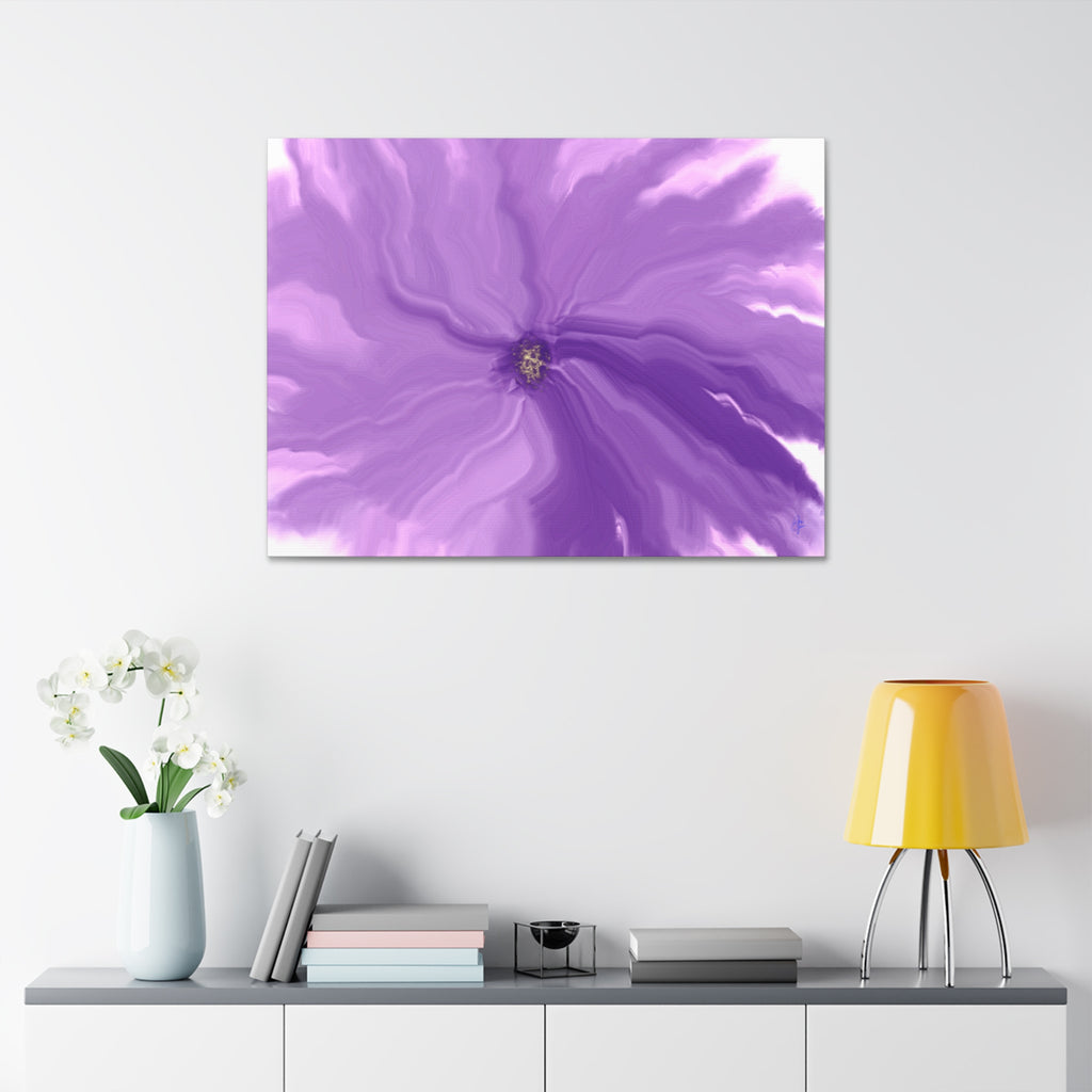 Abstract Purple Swirl Canvas Art – Stretched 1.5"