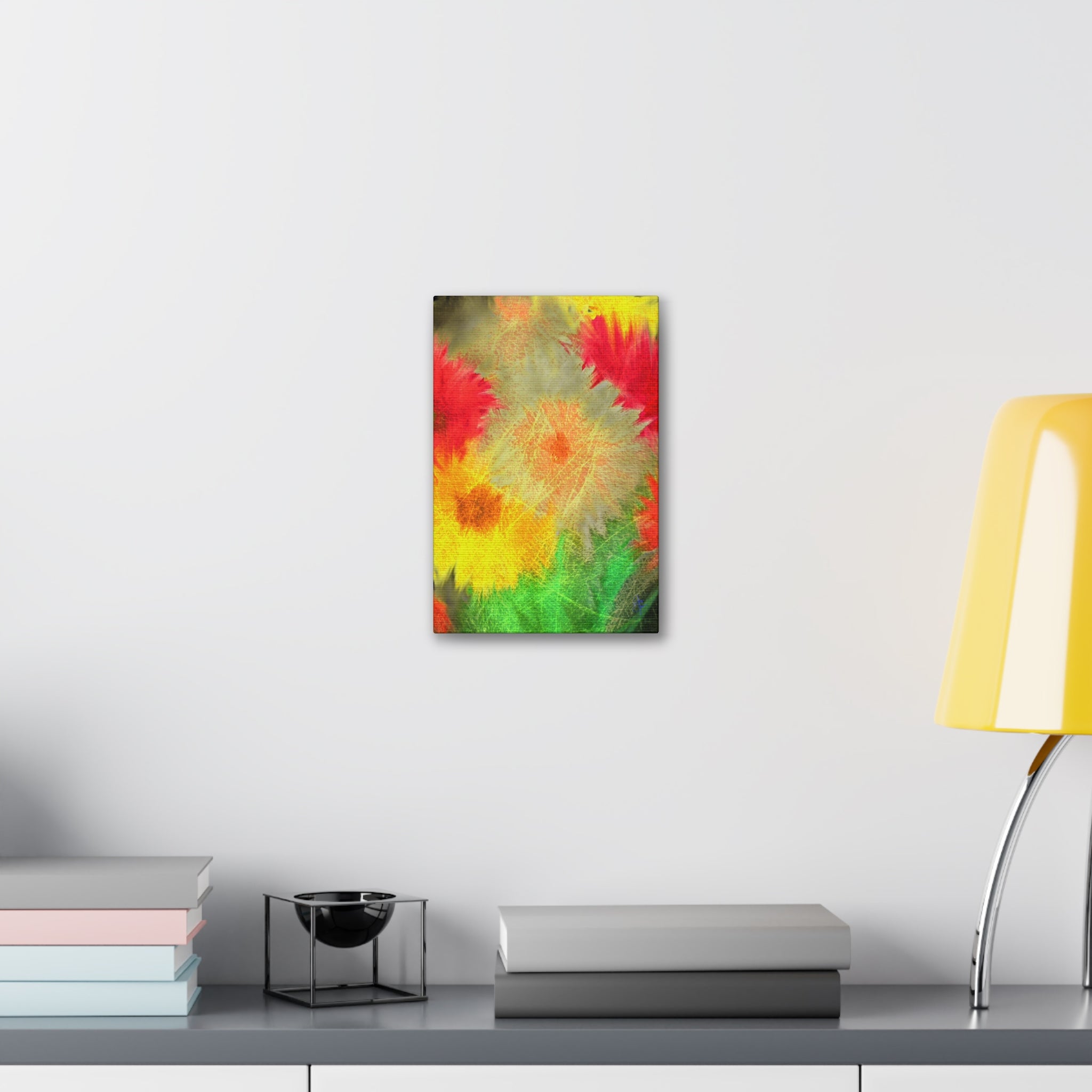 Abstract Rainbow Pumpkin Canvas Stretched 1.5" – Colorful Fall Wall Art