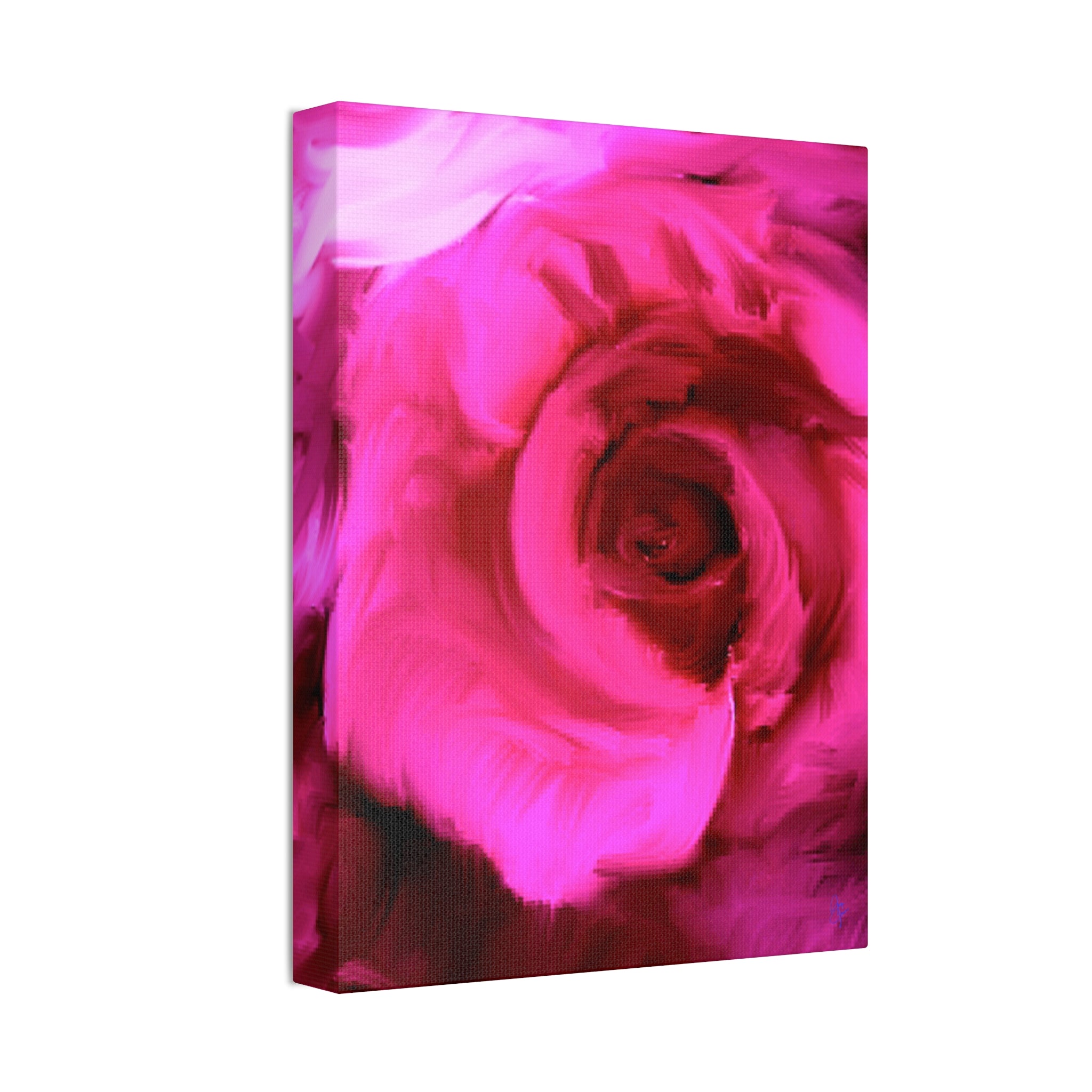 Pink Rose Abstract Canvas Print — Stretched 1.5" Wall Art
