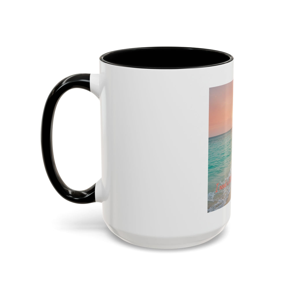 Tropical Beach Coffee Mug — Sunset Palm Ocean Accent Mug (11/15 oz)