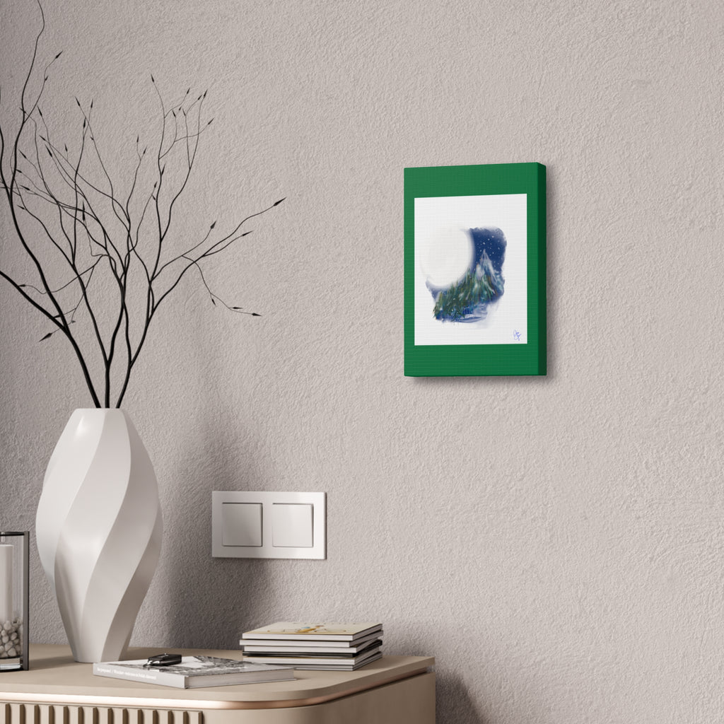 Moonlit Pine Forest Canvas Print — Stretched 1.5"