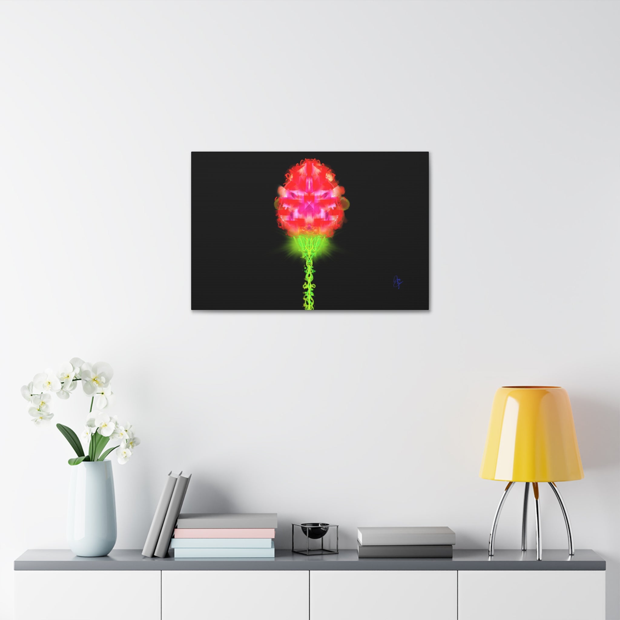 Single Rose Canvas Stretched 1.5" — Rose Wall Art