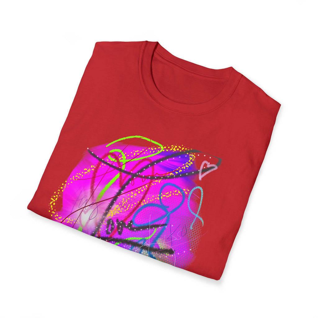 Abstract Neon Love T-Shirt — Colorful Graffiti Art Tee