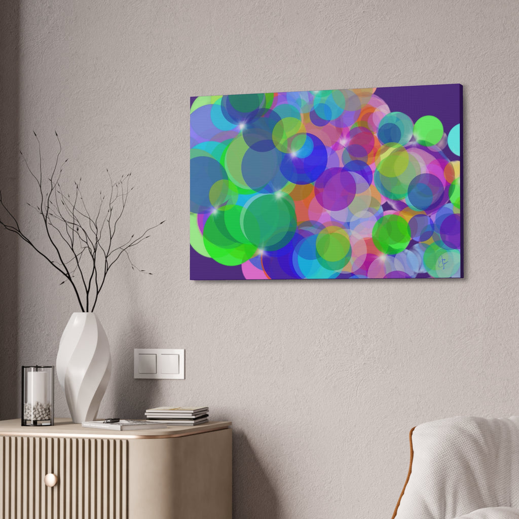 Abstract Colorful Bokeh Canvas Print — Vibrant Stretched Wall Art