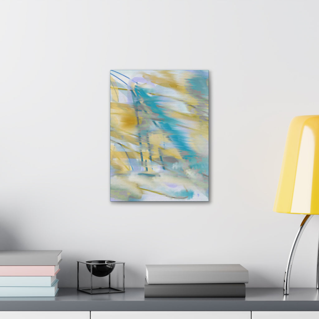 Abstract Coastal Breeze Canvas — Stretched 1.5" Wall Art