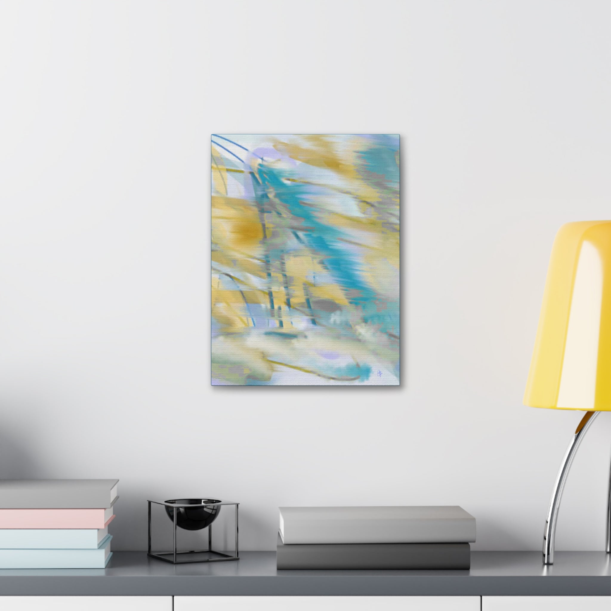 Abstract Coastal Breeze Canvas — Stretched 1.5" Wall Art