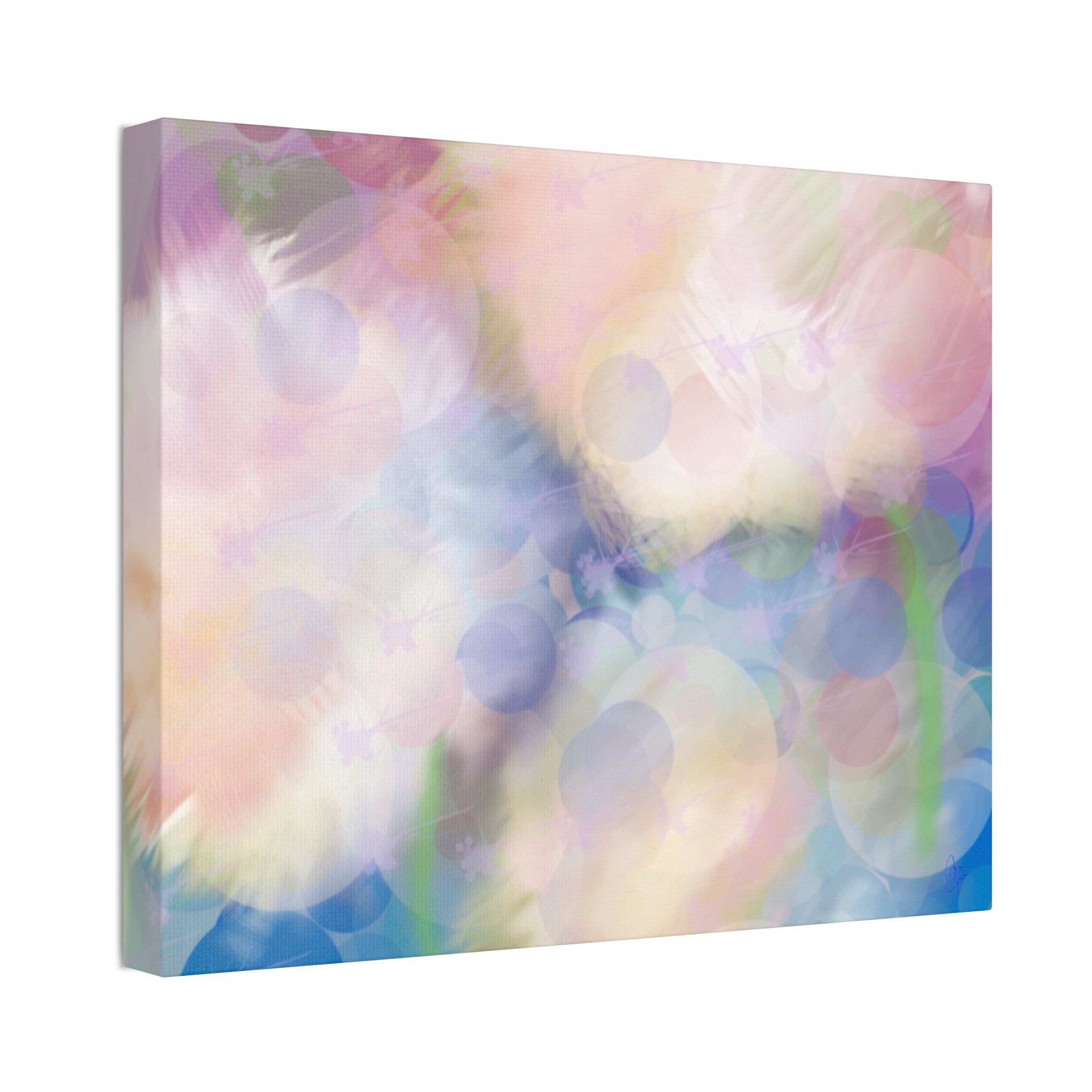 Pastel Abstract Canvas Print — Dreamy Bokeh Wall Art (Stretched 1.5")