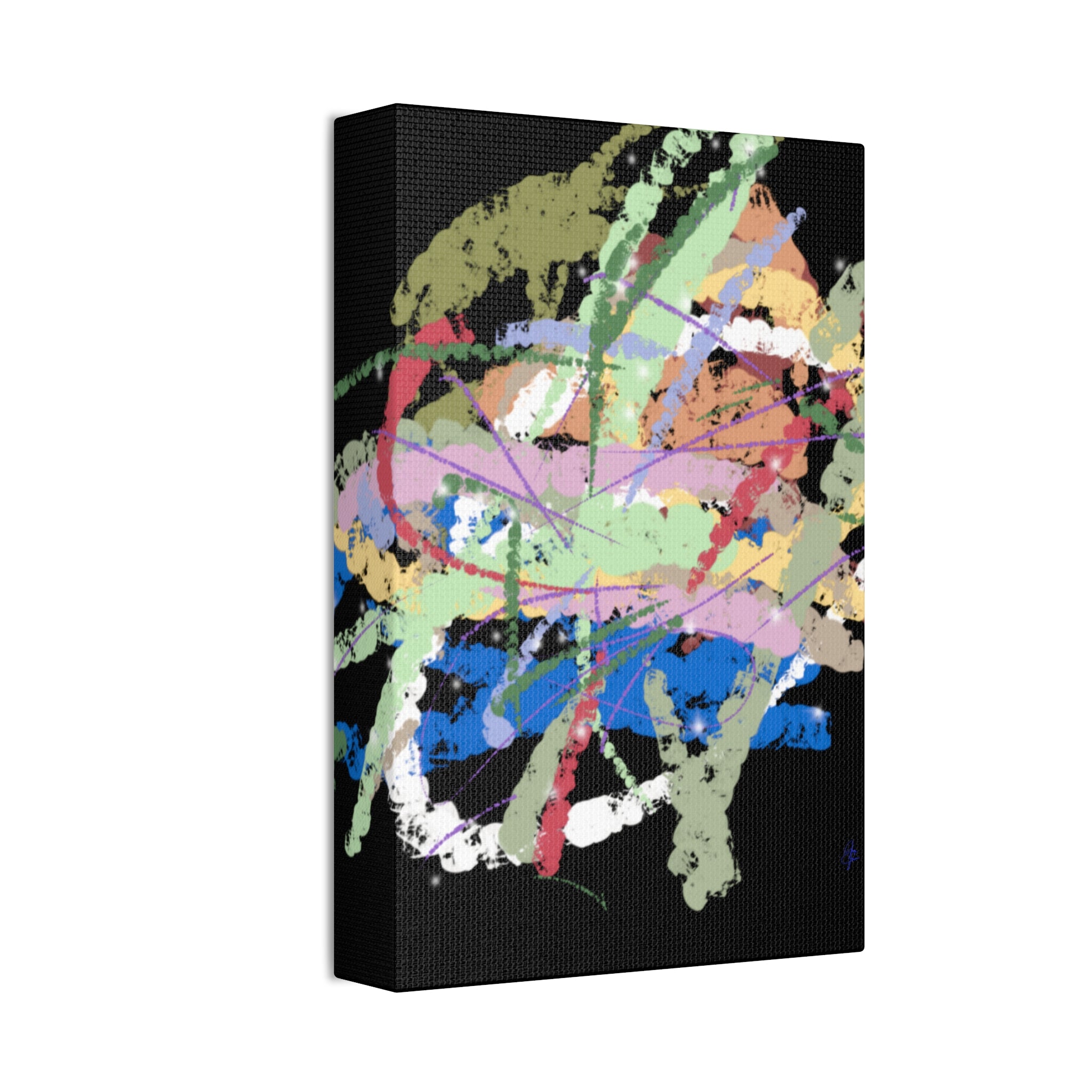Abstract Color Splash Canvas Print — Vibrant Modern Wall Art (Stretched 1.5")