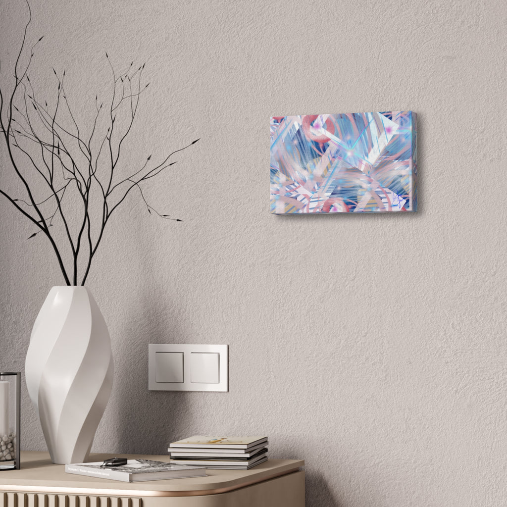 Abstract Pastel Flamingo Canvas Stretch 1.5" - Modern Tropical Wall Art