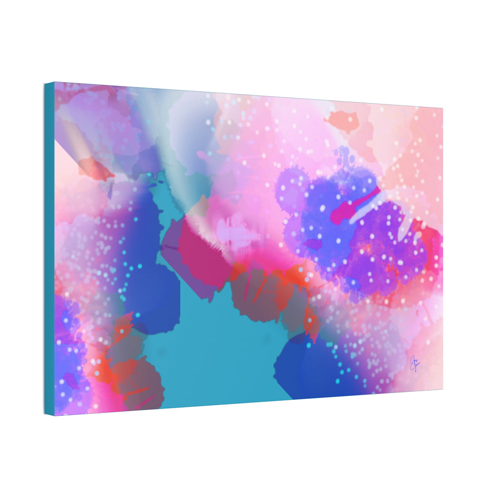 Abstract Pink Watercolor Canvas Wall Art - Stretched 1.5"