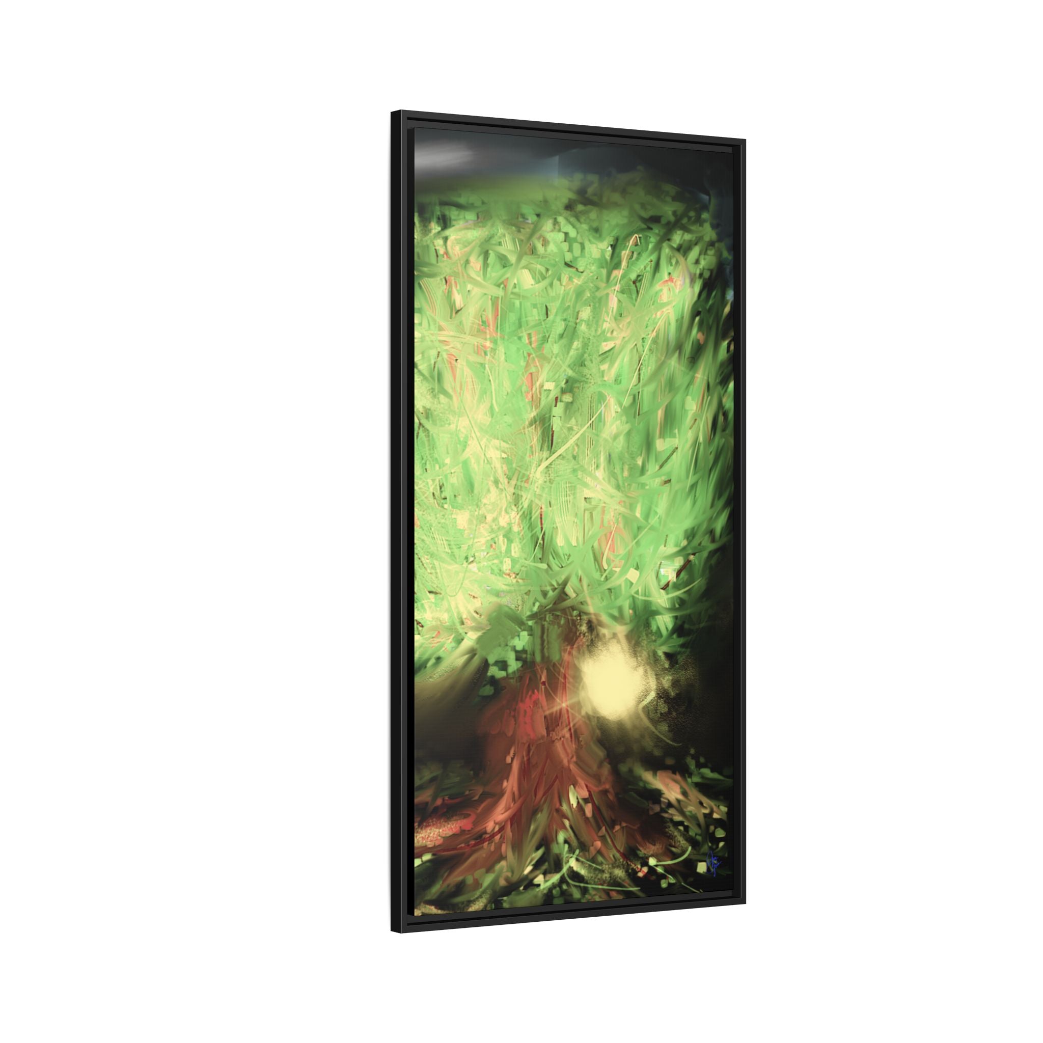 Sunset Tree Matte Canvas Framed Wall Art