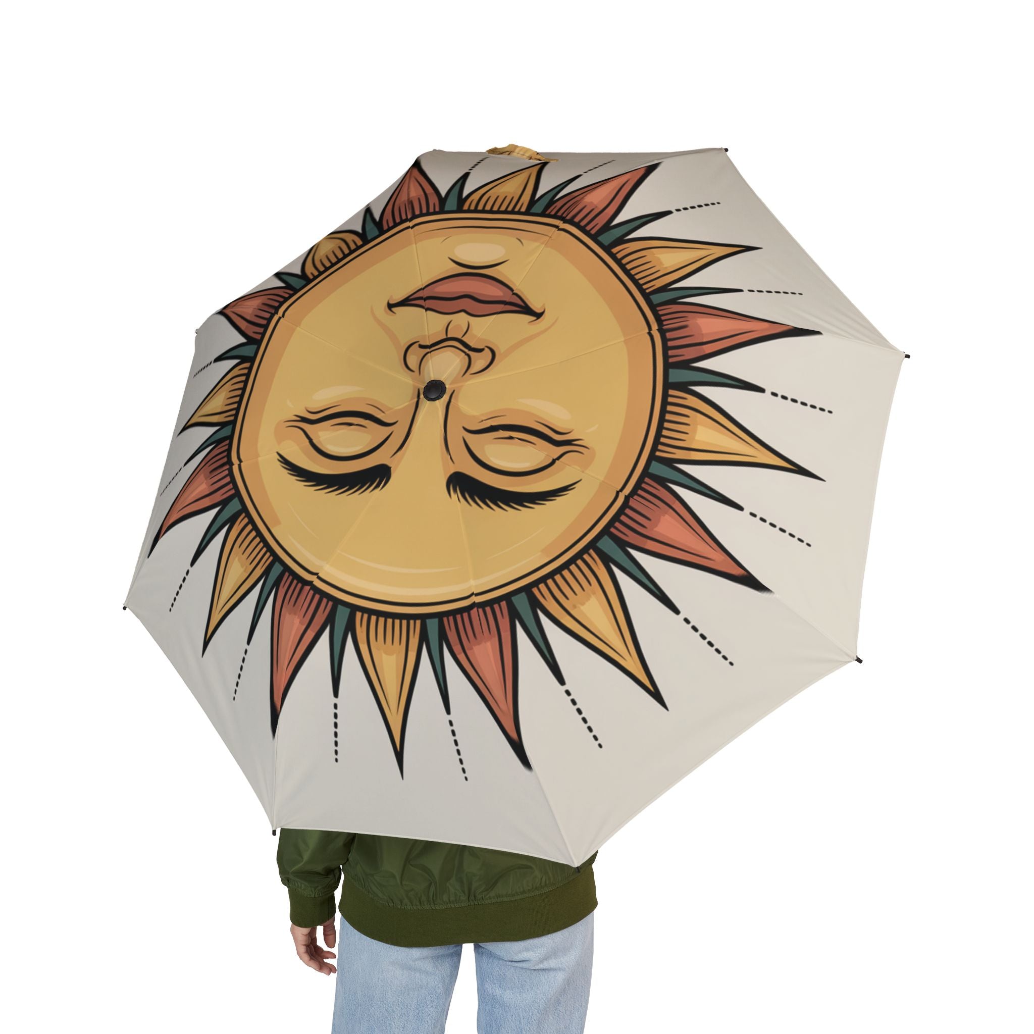 Sun-Designed Semi-Automatic Foldable Umbrella
