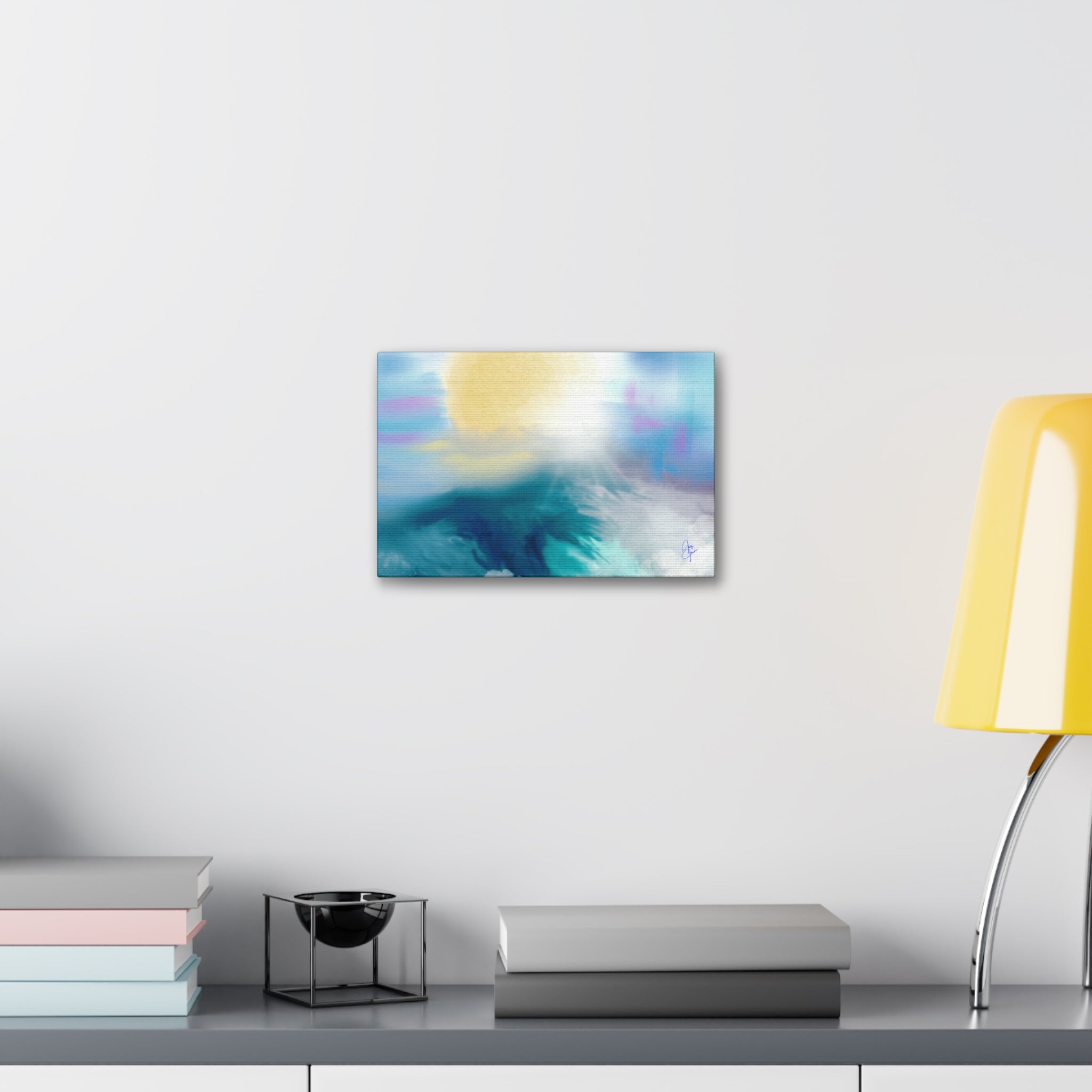 Ocean Sunrise Abstract Canvas Print — Stretched 1.5"