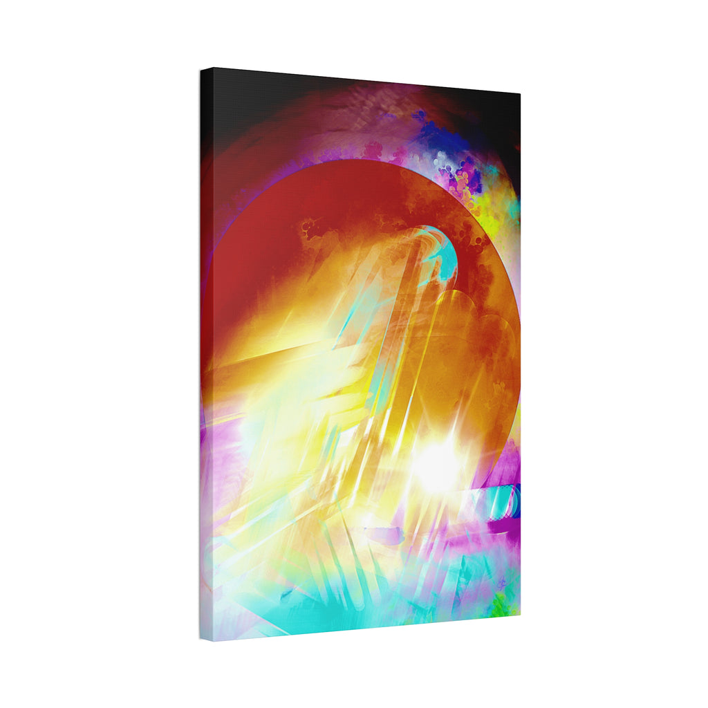 Abstract Solar Burst Canvas Print — Vibrant Colorful Wall Art