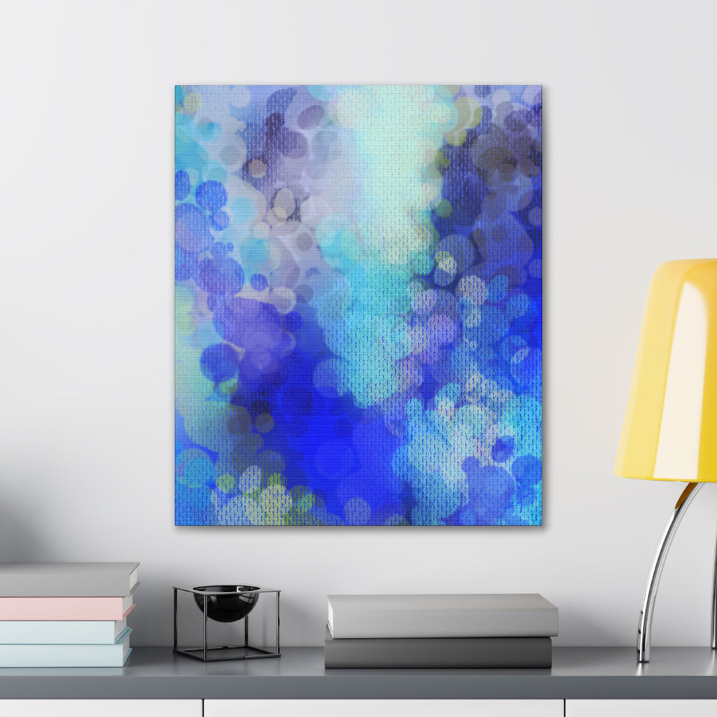 Blue Bokeh Abstract Canvas Print