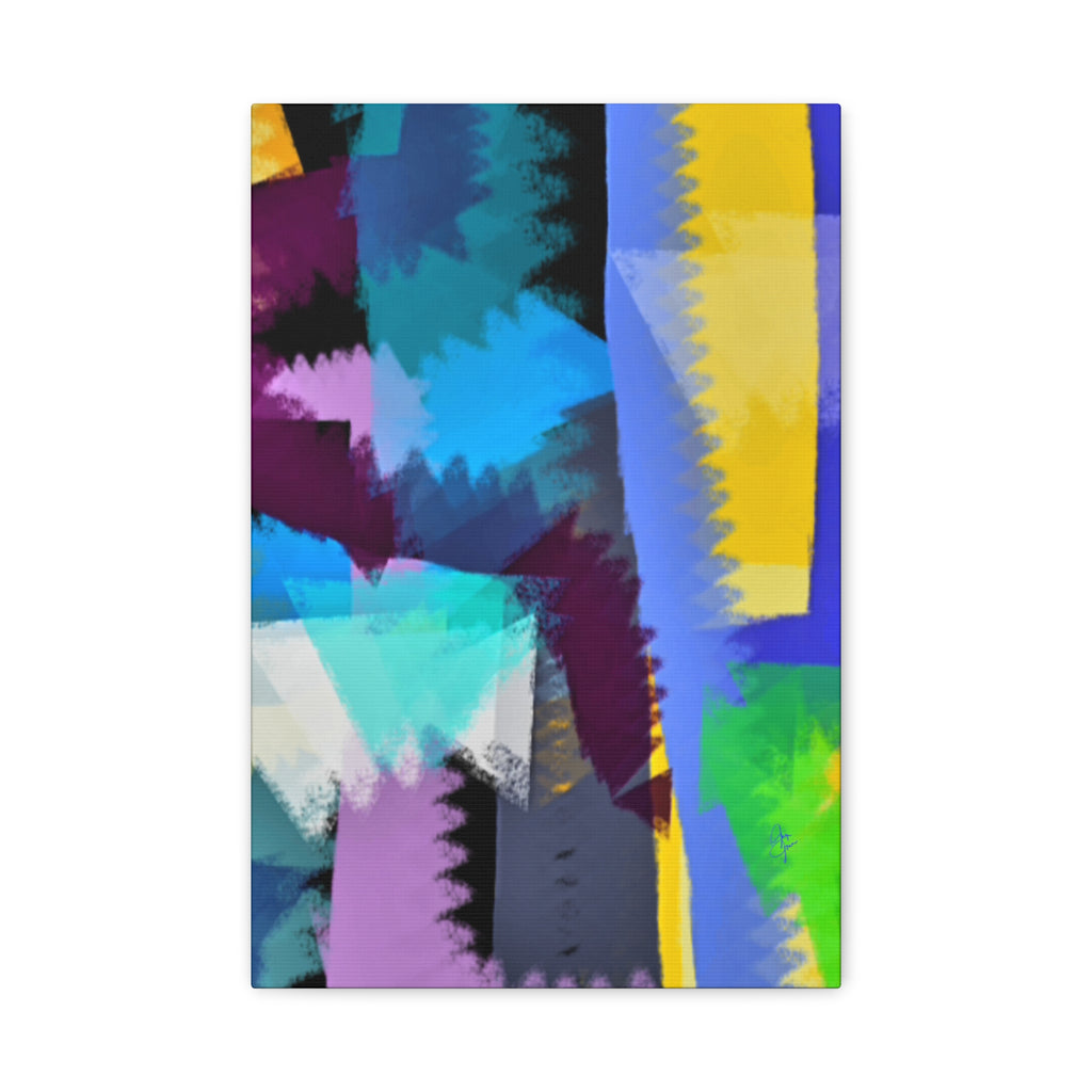 Abstract Color Burst Canvas Print — Vibrant Geometric Wall Art