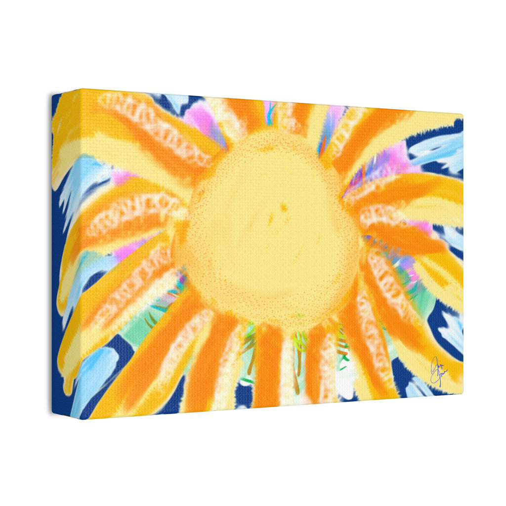 Sunburst Canvas Print — Bright Abstract Sunshine Wall Art (Stretched 1.5")
