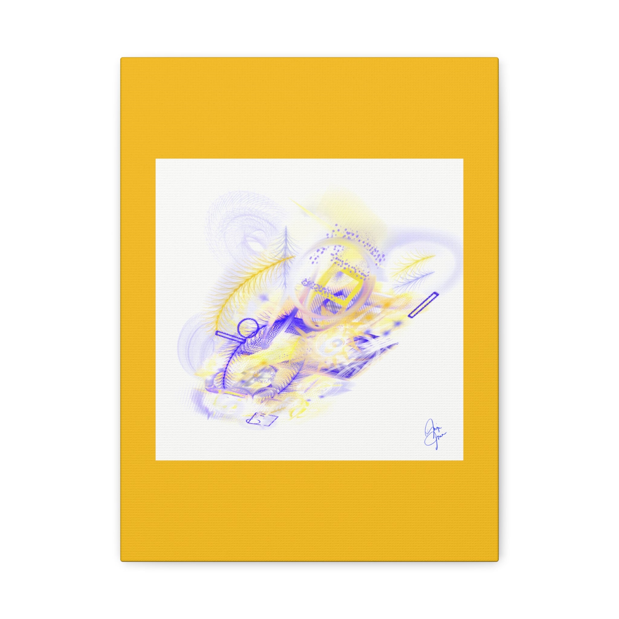 Abstract Feathered Glow Canvas Print — Matte Stretched Wall Art