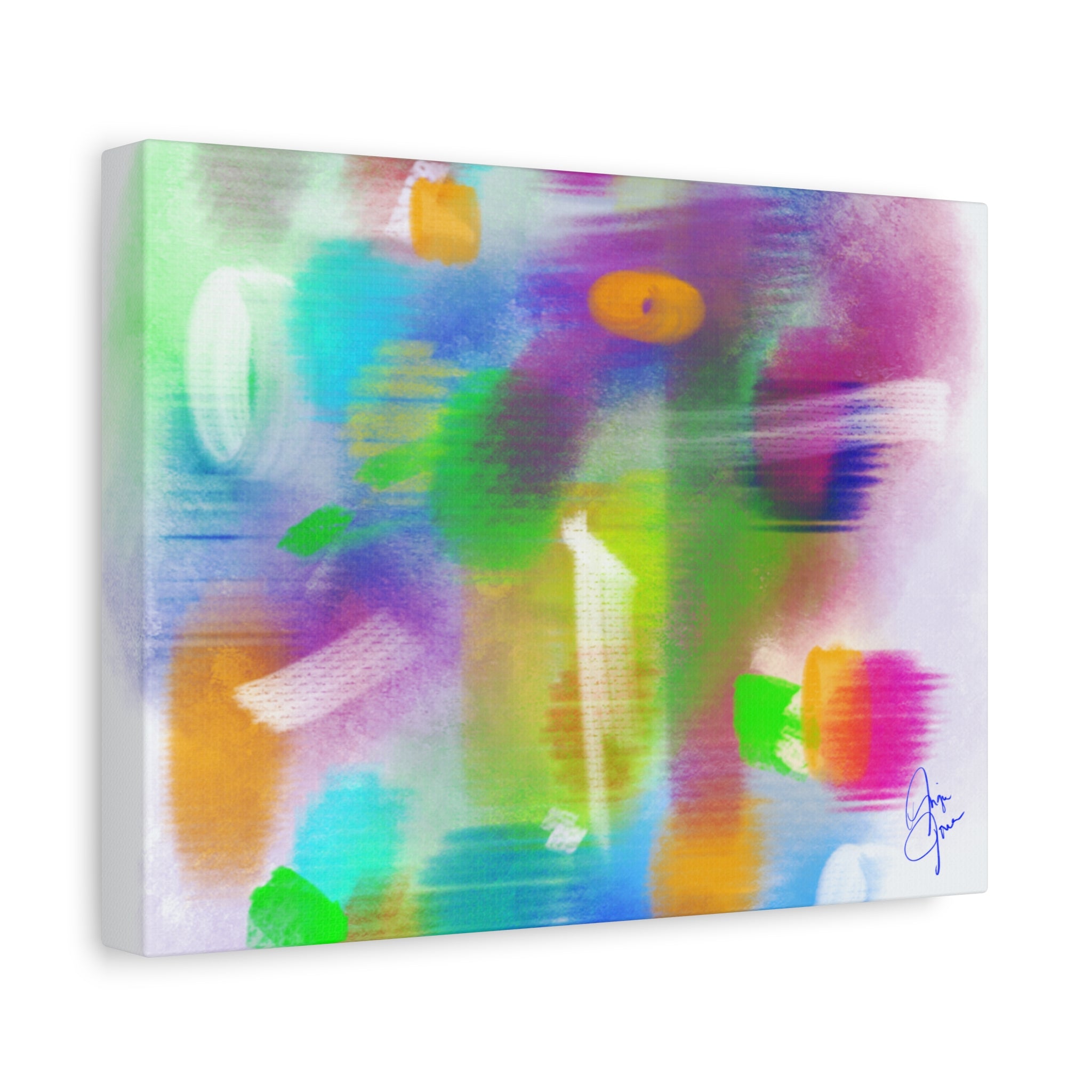 Abstract Colorful Brushstroke Canvas Print — Vibrant Modern Wall Art