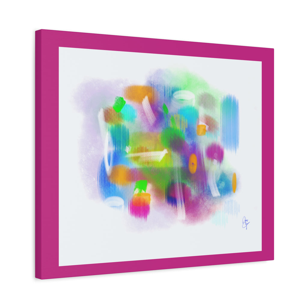 Abstract Colorful Brushstroke Canvas Print — Vibrant Modern Wall Art