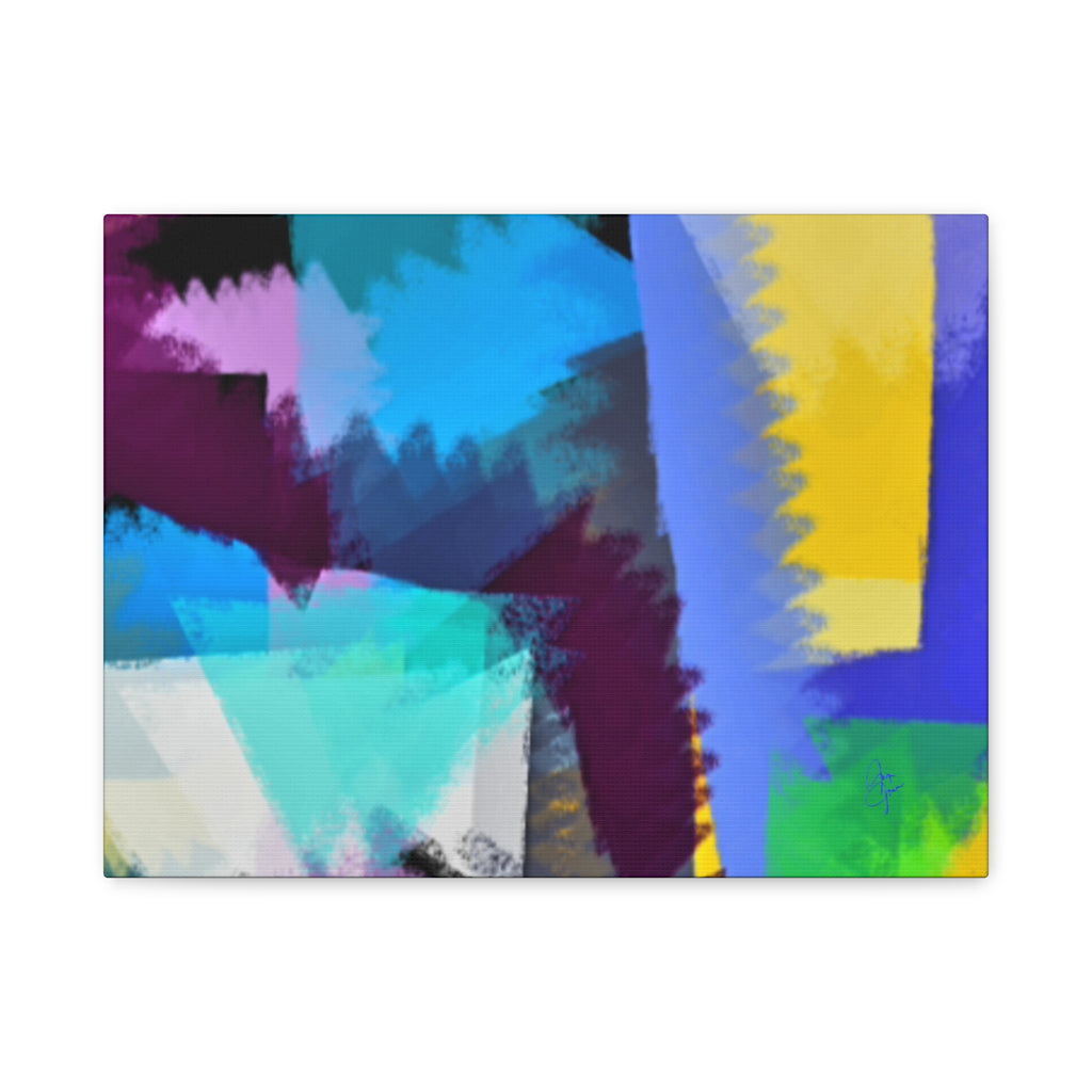 Abstract Color Burst Canvas Print — Vibrant Geometric Wall Art