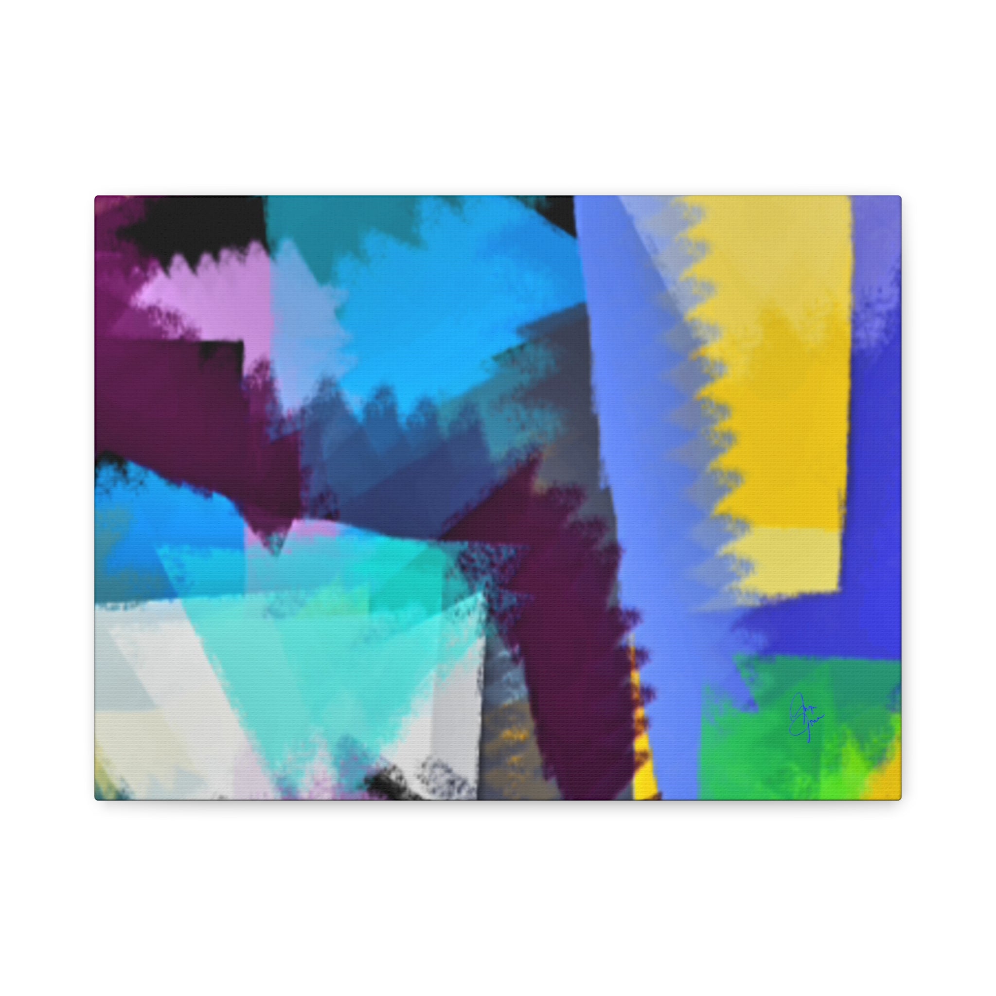 Abstract Color Burst Canvas Print — Vibrant Geometric Wall Art