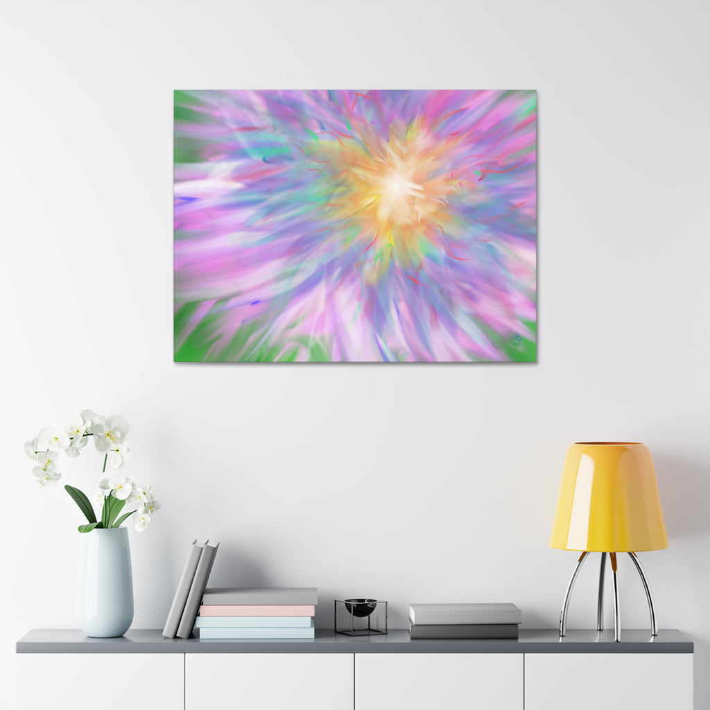 Vibrant Lilypad Stretched Canvas Wall Art