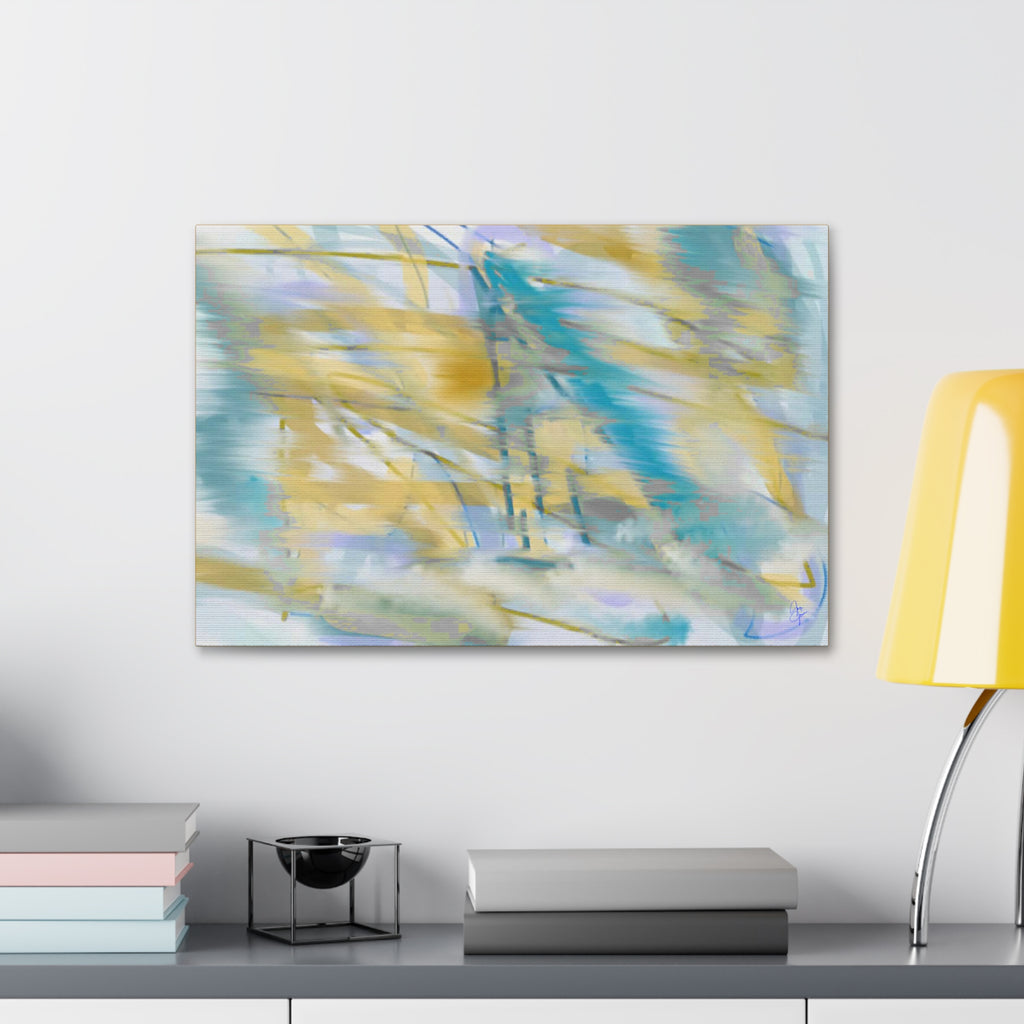 Abstract Coastal Breeze Canvas — Stretched 1.5" Wall Art