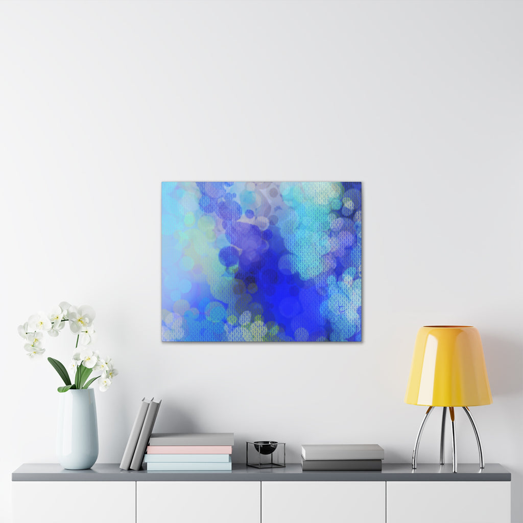 Blue Bokeh Abstract Canvas Print