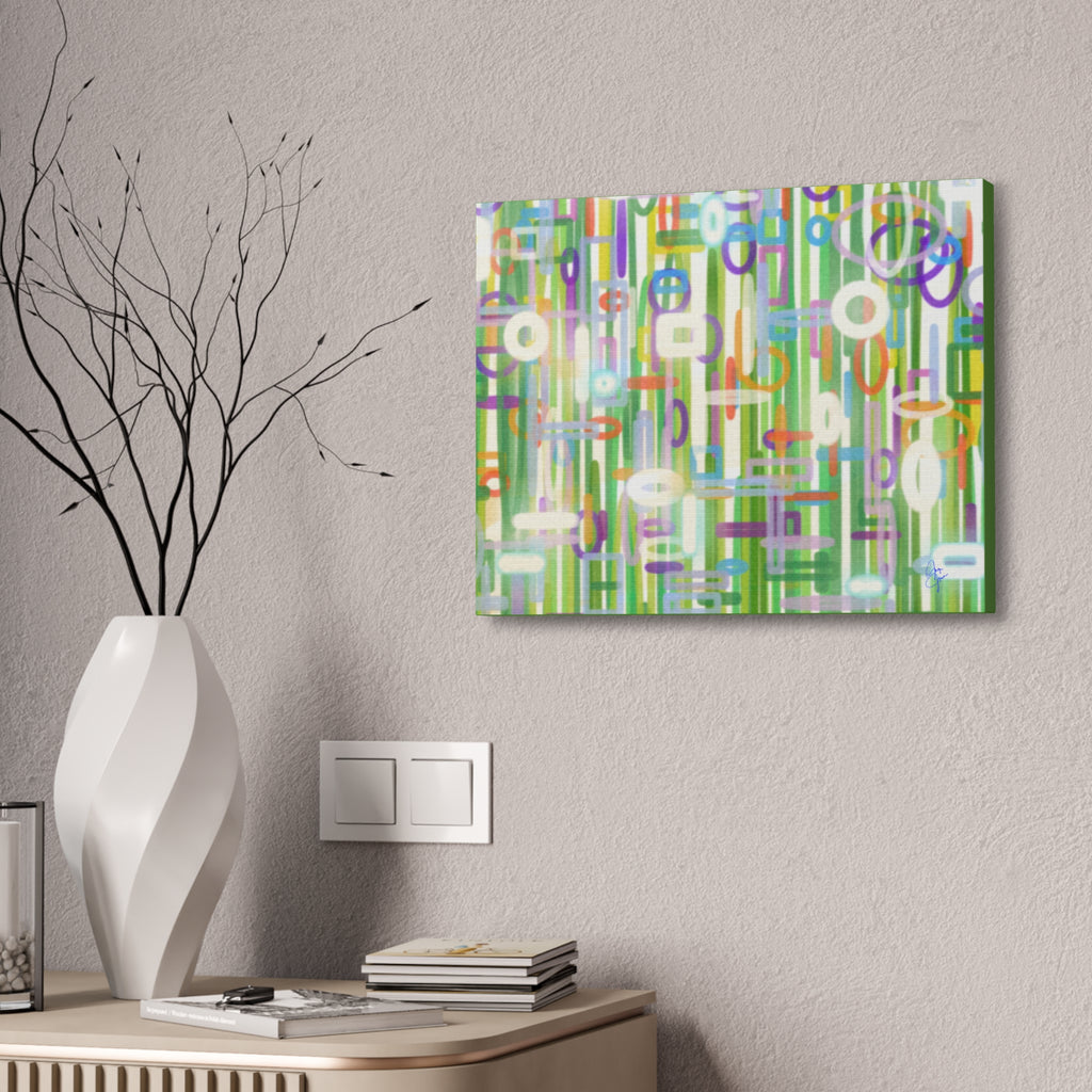 Contemporary Flower Garden Canvas Stretched 1.5"