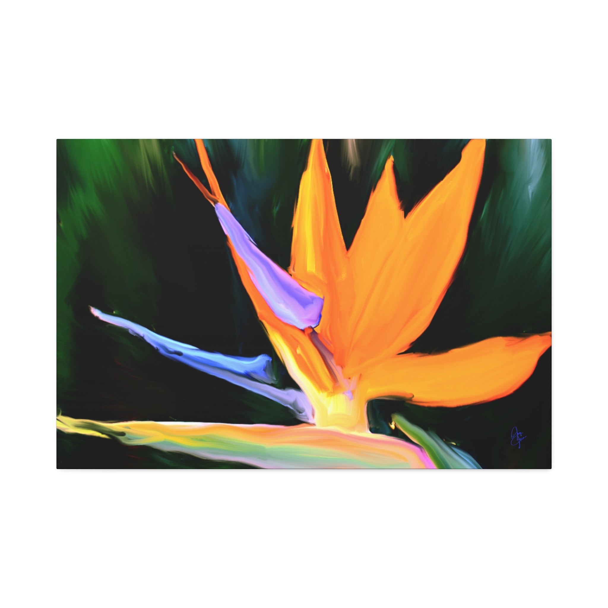 Bird of Paradise Floral Canvas Print — Vibrant Tropical Wall Art
