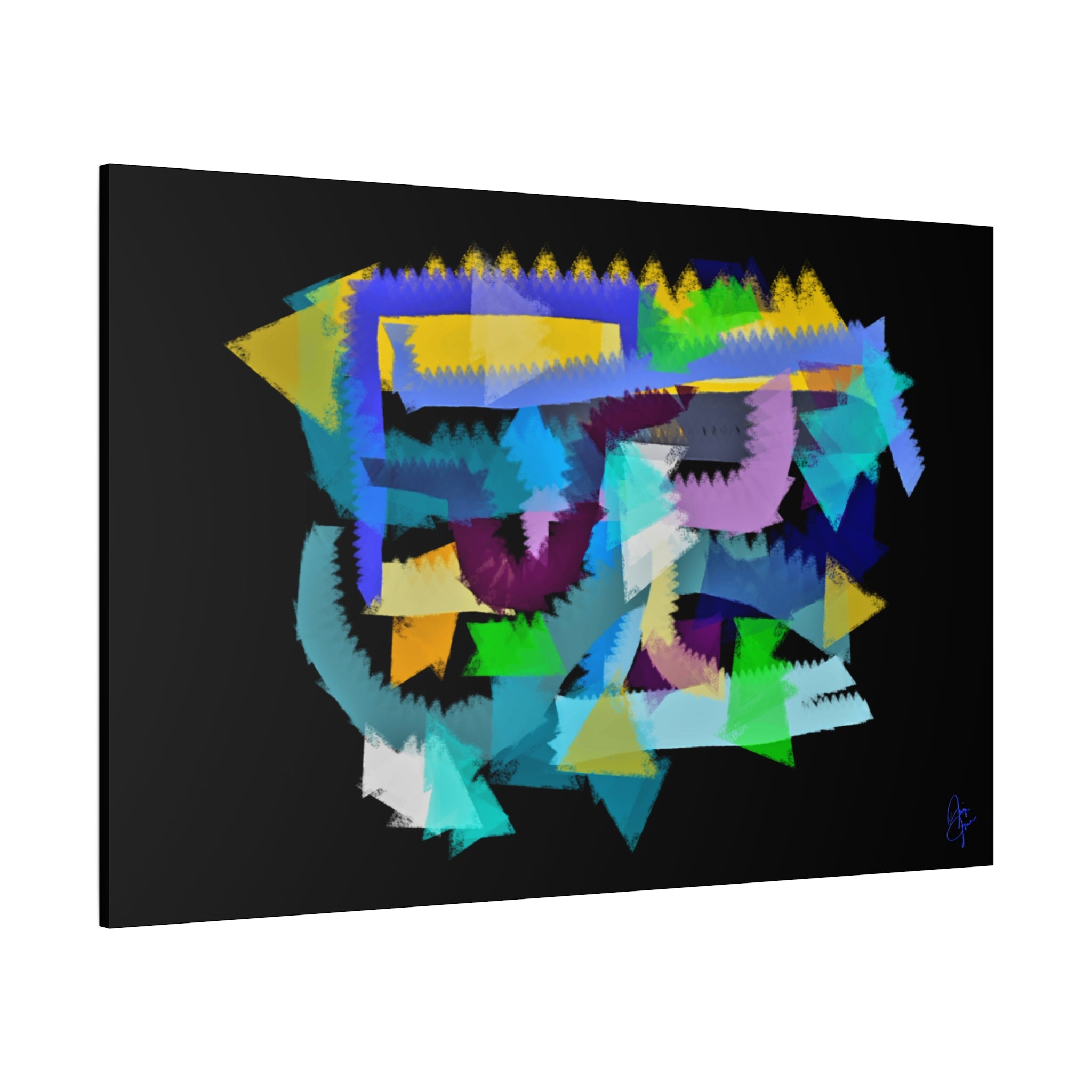 Abstract Color Burst Canvas Print — Vibrant Geometric Wall Art