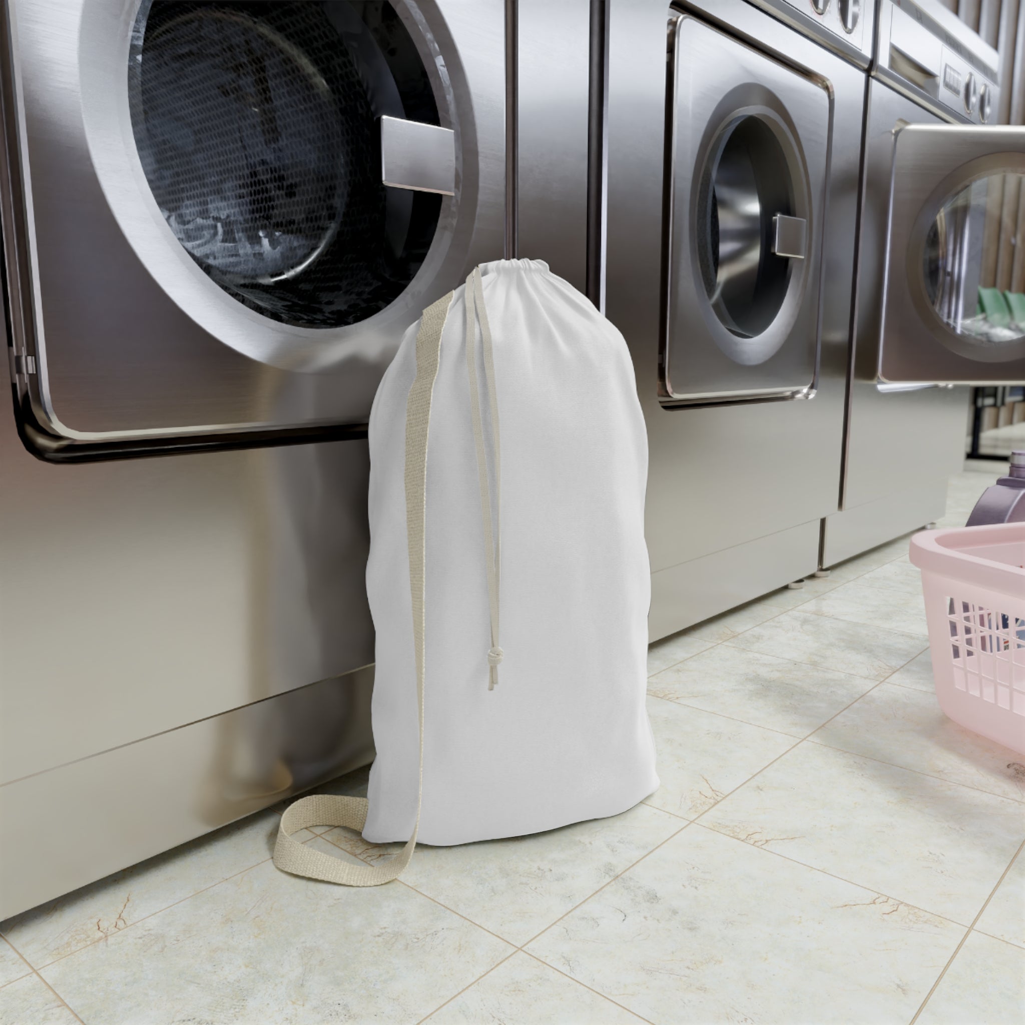 Laundry Day Drawstring Bag — Cute Pile of Clothes Graphic