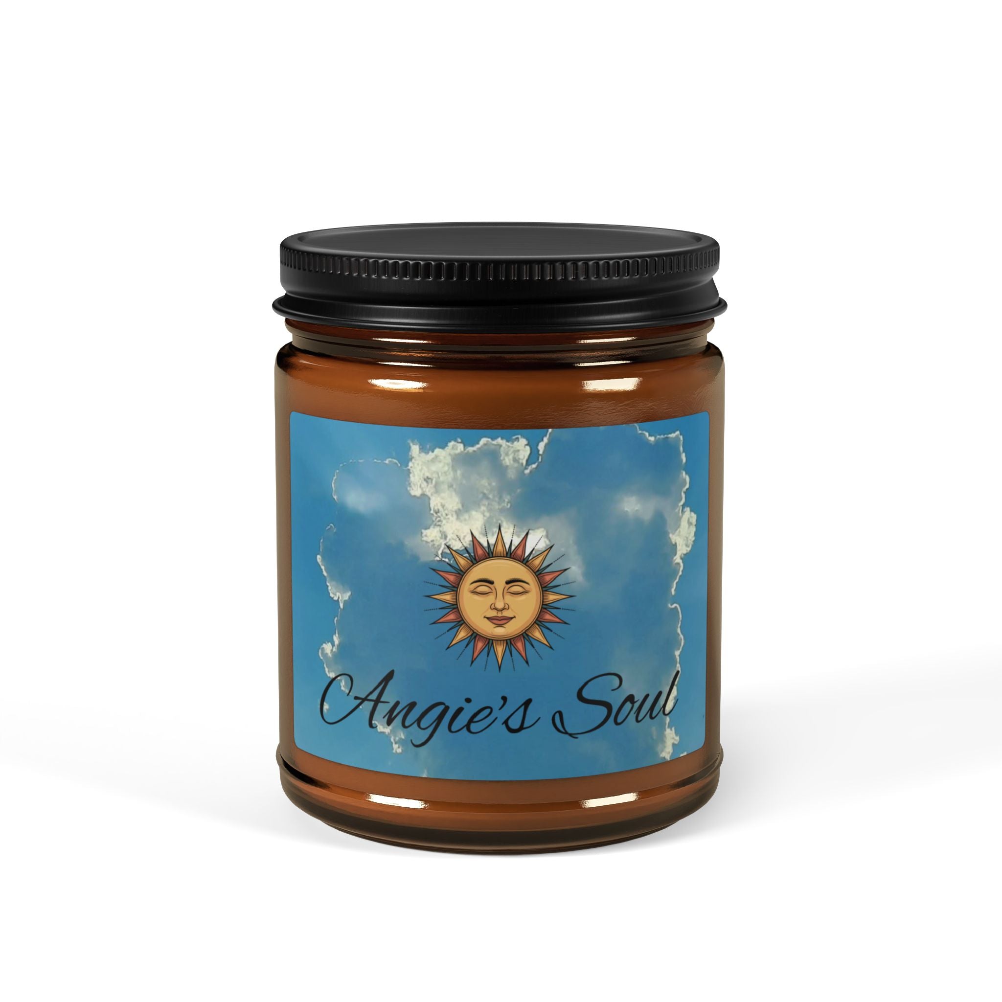 Angie's Soul Scented Soy Candle - Amber Jar, Multi-Size