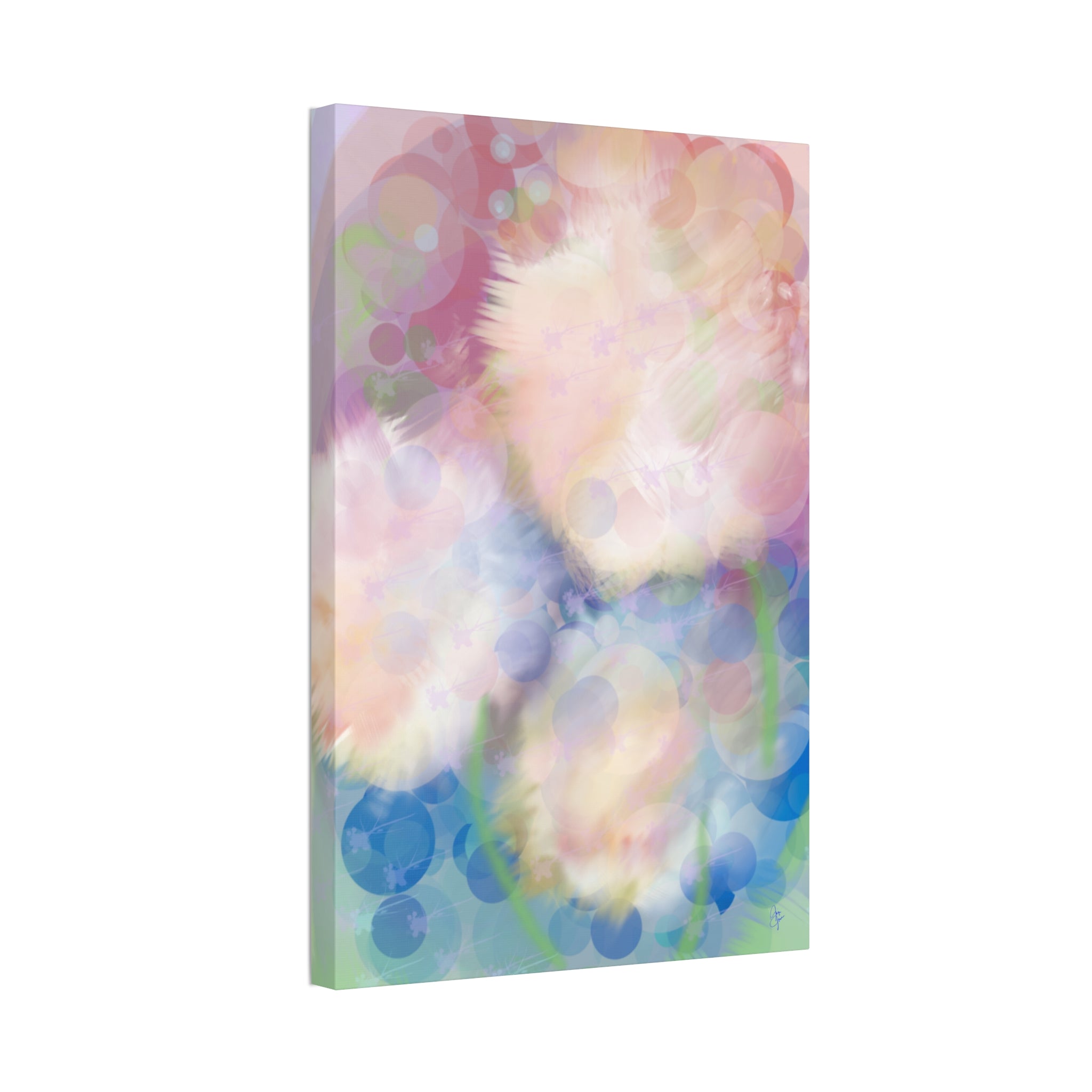 Pastel Abstract Canvas Print — Dreamy Bokeh Wall Art (Stretched 1.5")