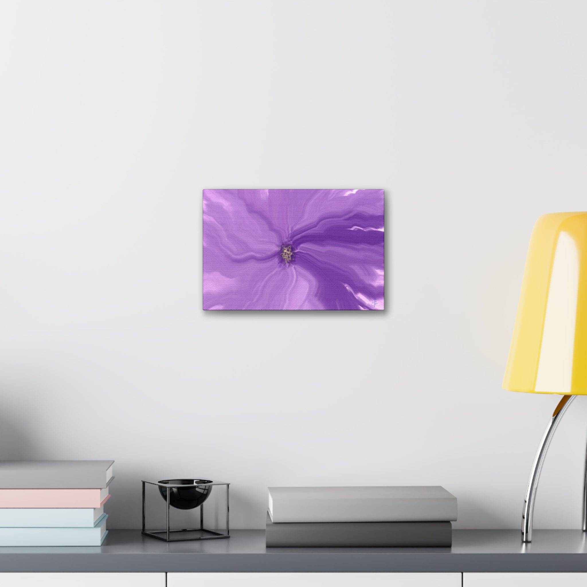 Abstract Purple Swirl Canvas Art – Stretched 1.5"