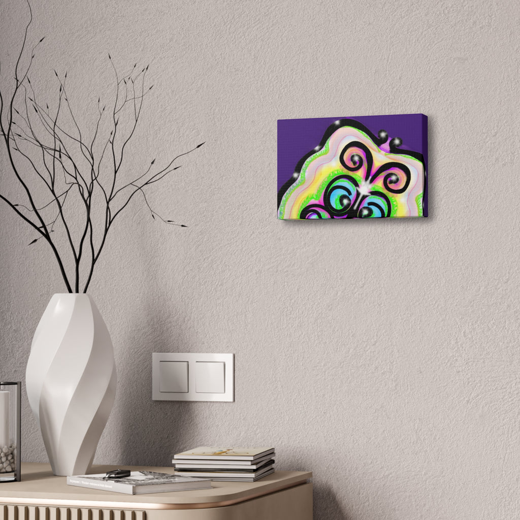 Abstract Rainbow Butterfly Canvas Print — Colorful Pop Art Wall Decor (Stretched 1.5")
