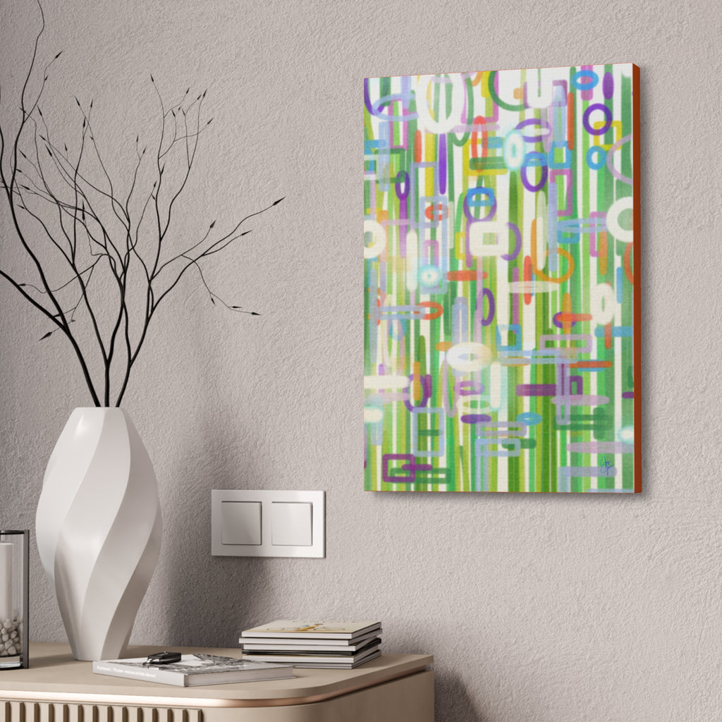 Contemporary Flower Garden Canvas Stretched 1.5"