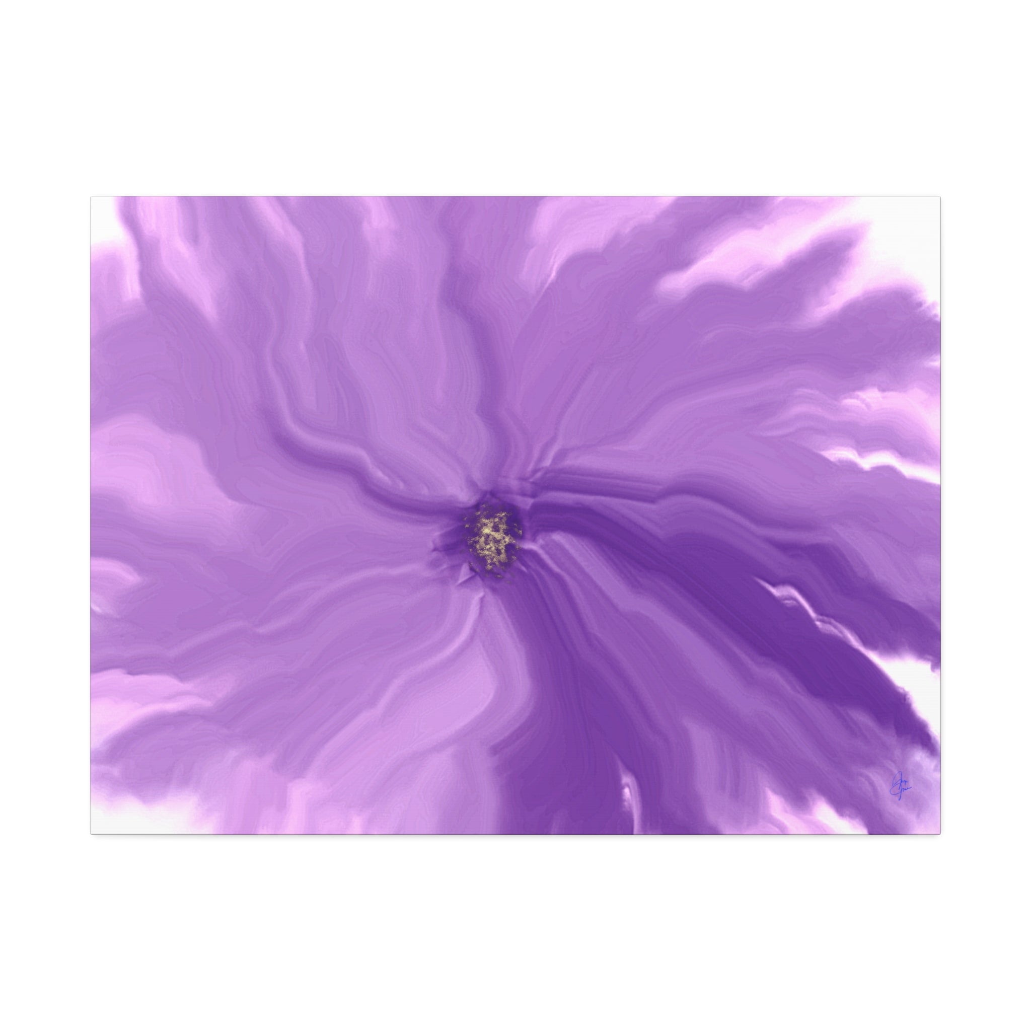 Abstract Purple Swirl Canvas Art – Stretched 1.5"