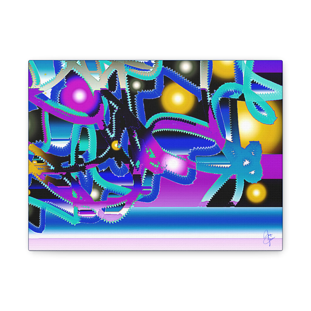 Contemporary City Lights Matte Canvas Wall Art — Stretched 1.25"
