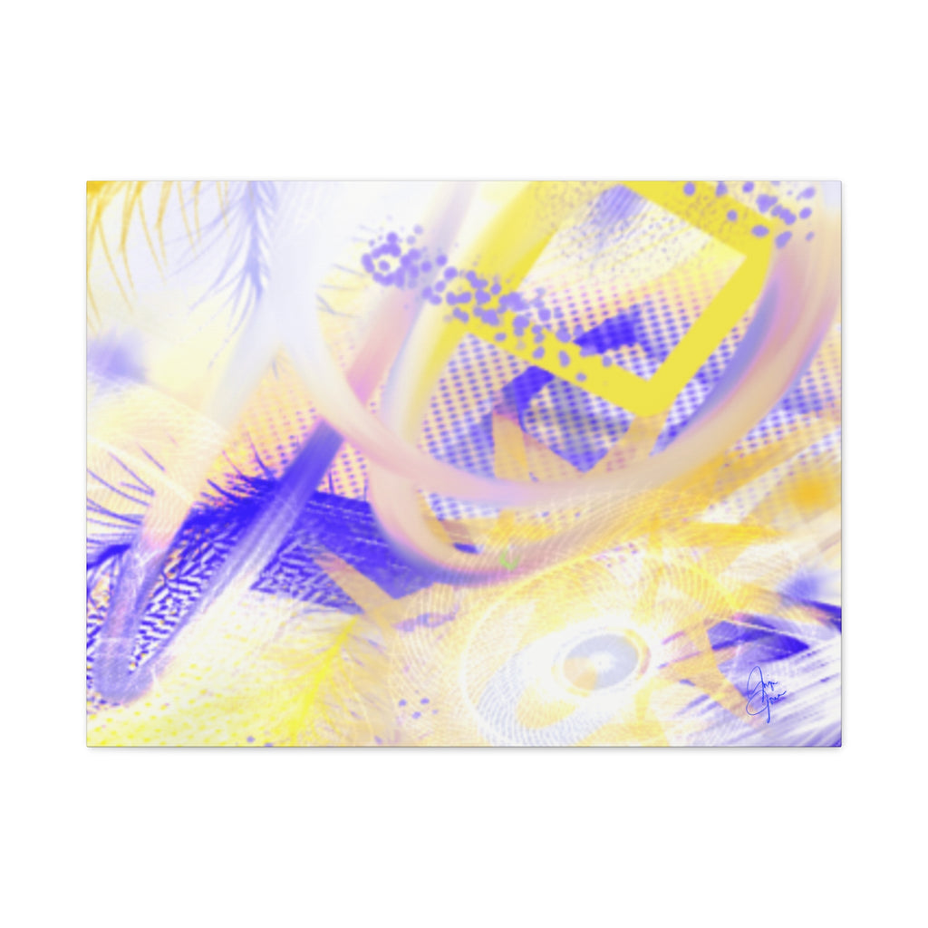 Abstract Feathered Glow Canvas Print — Matte Stretched Wall Art