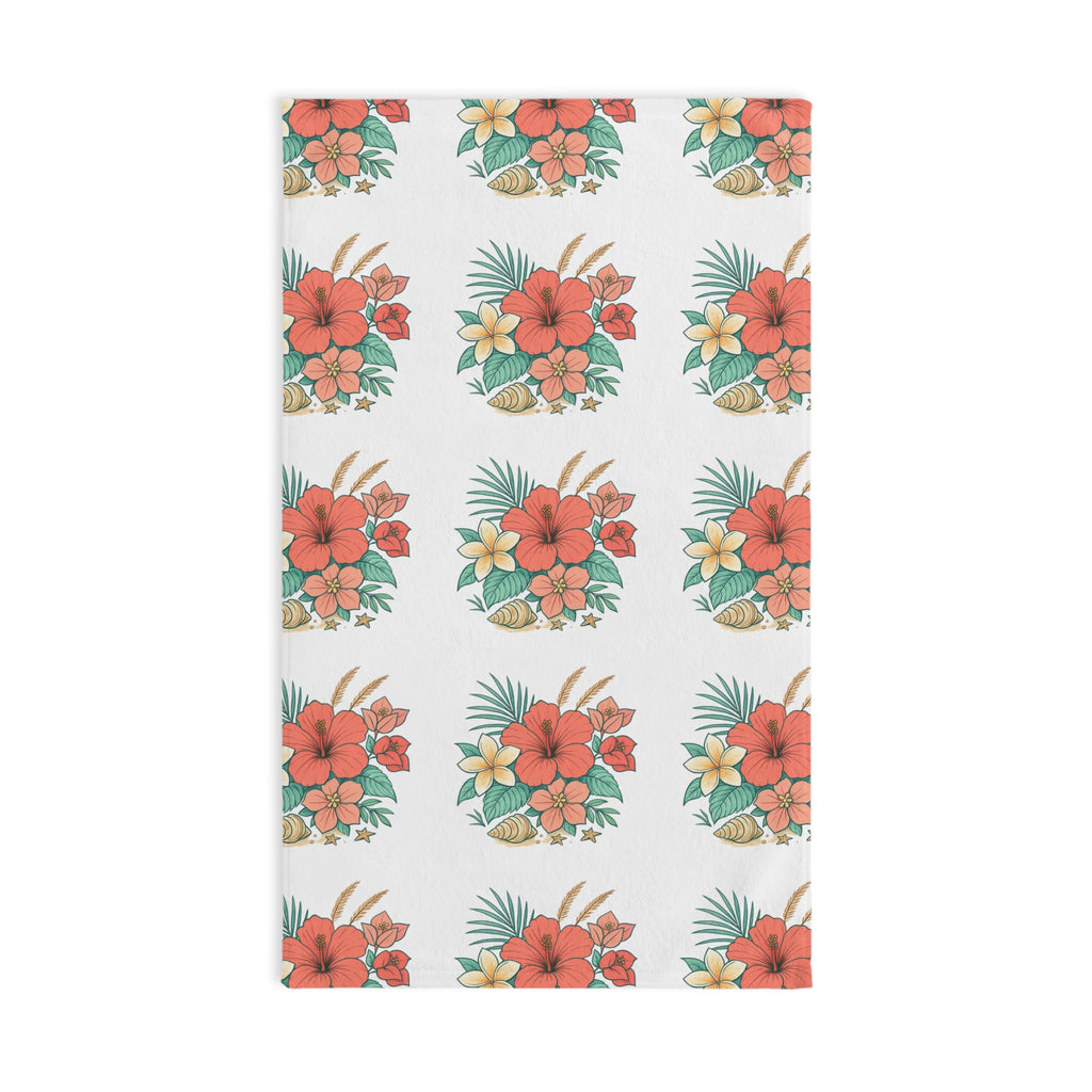 Tropical Hibiscus Hand Towel — Floral Hawaiian Beach Vibe