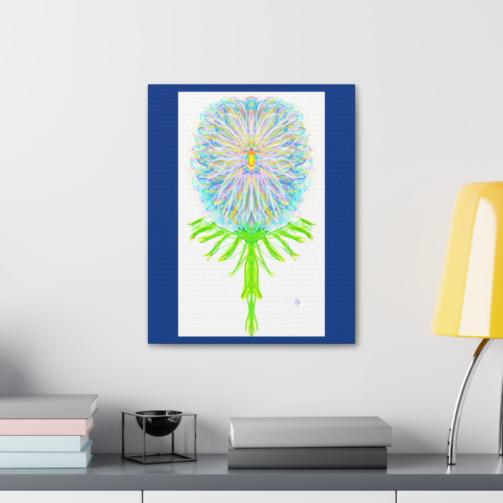 Pastel Floral Canvas Print — Abstract Dandelion Wall Art (Stretched 1.5")