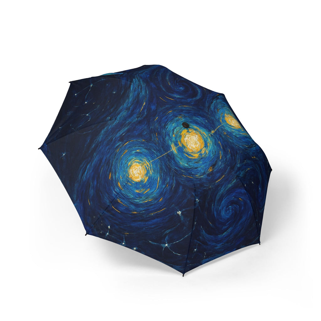 Foldable Umbrella — Starry Night Galaxy Swirl Weatherproof Umbrella